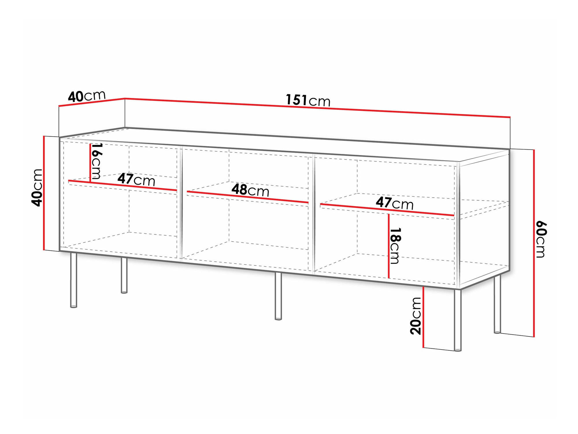 Móvel de TV Celra (Branco)