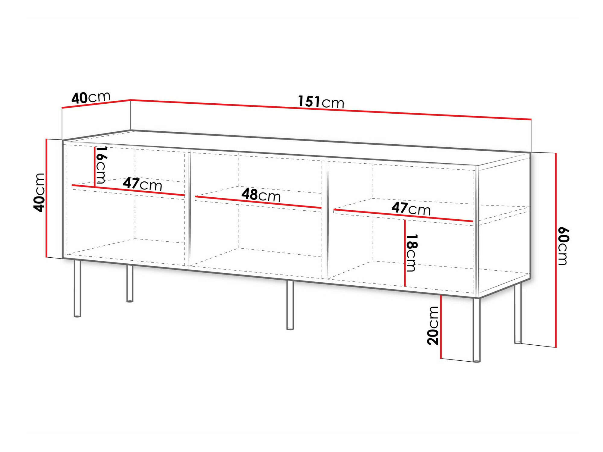 Móvel de TV Celra (Preto)