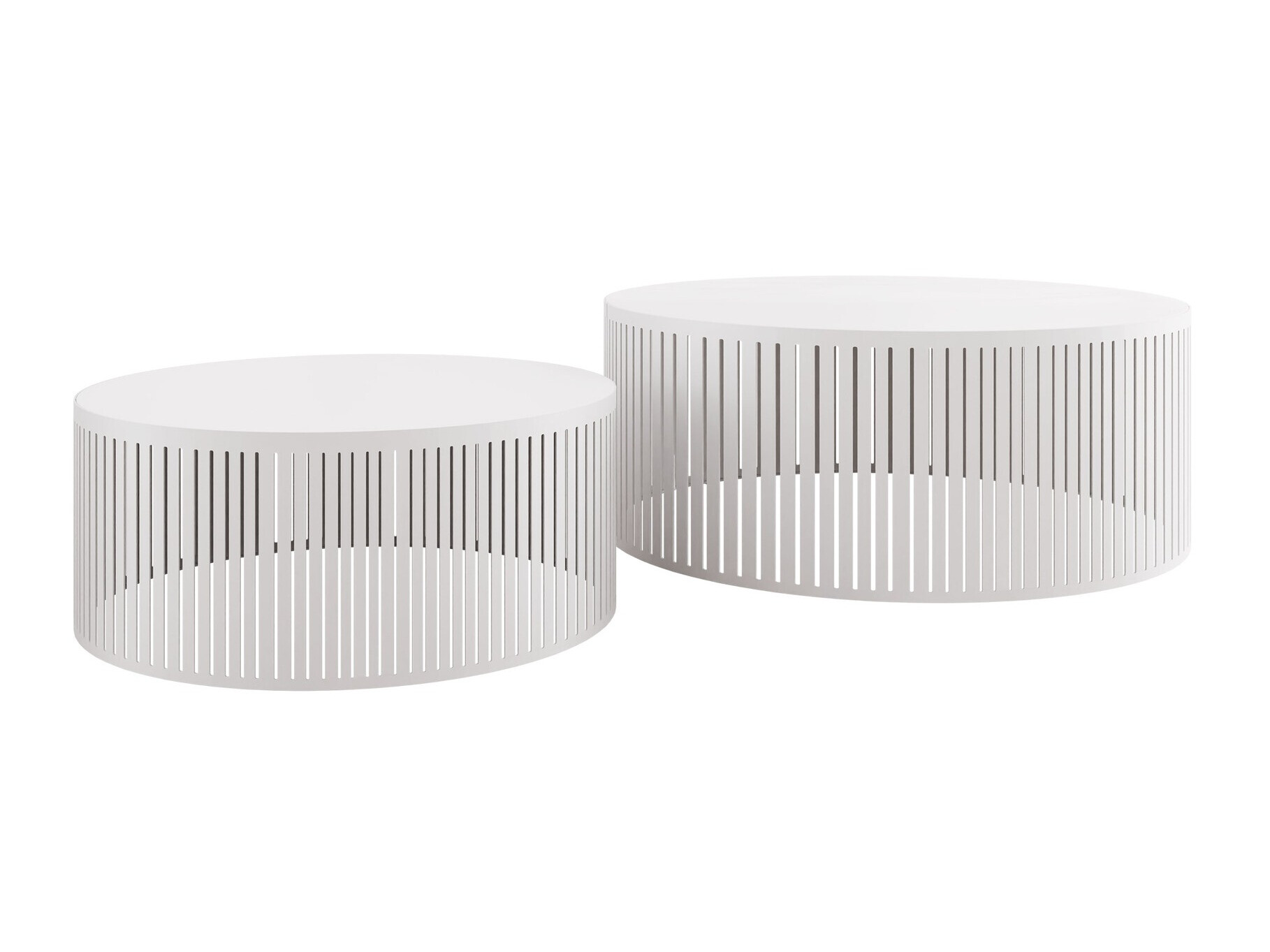 Conjunto de mesa de centro Prunis (Branco)