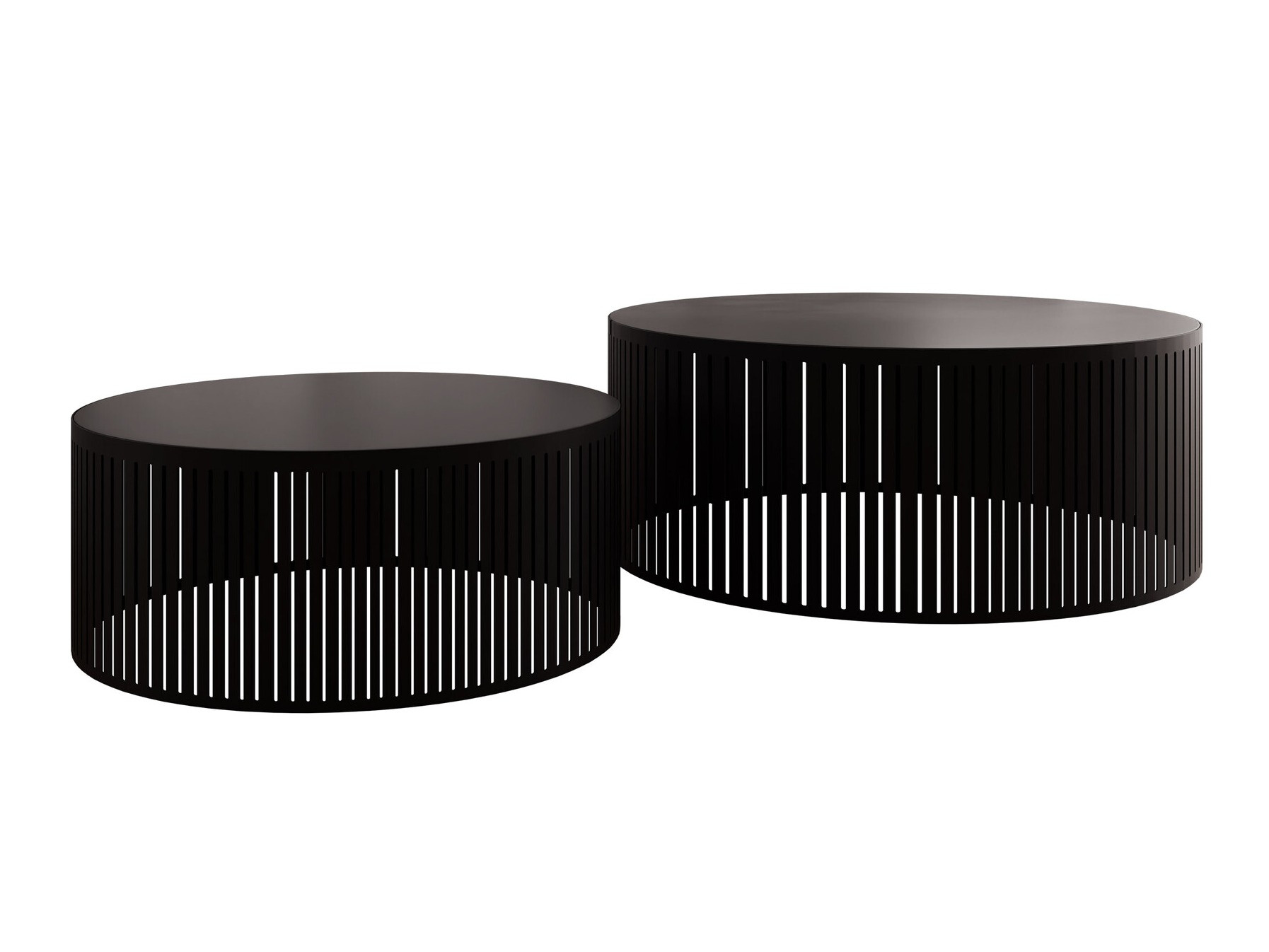 Conjunto de mesa de centro Prunis (Preto)