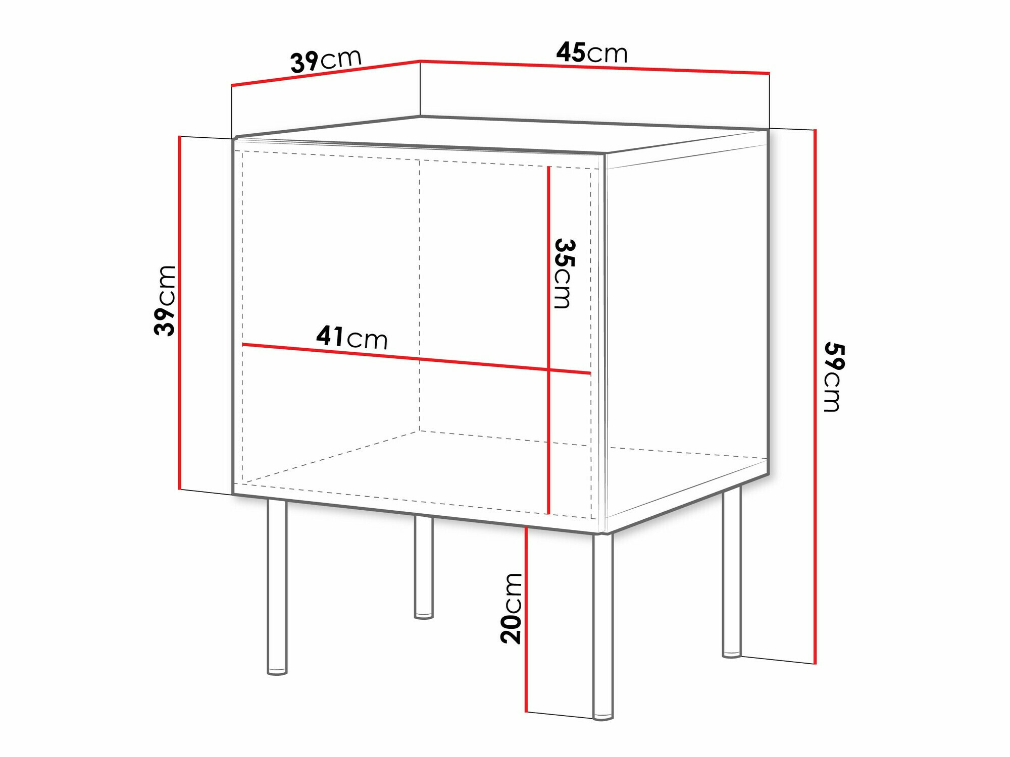 Conjunto de mesas de cabeceira Celra (Branco)