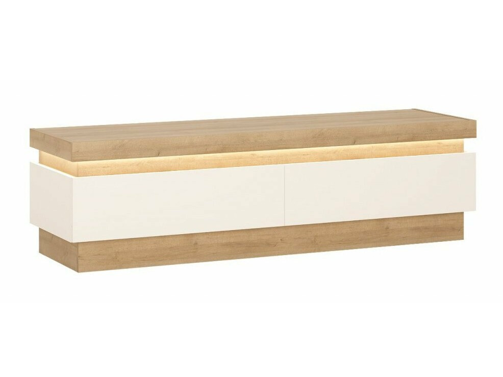 Móvel de TV Feldeli 101 (Riviera carvalho + Branco brilhante)