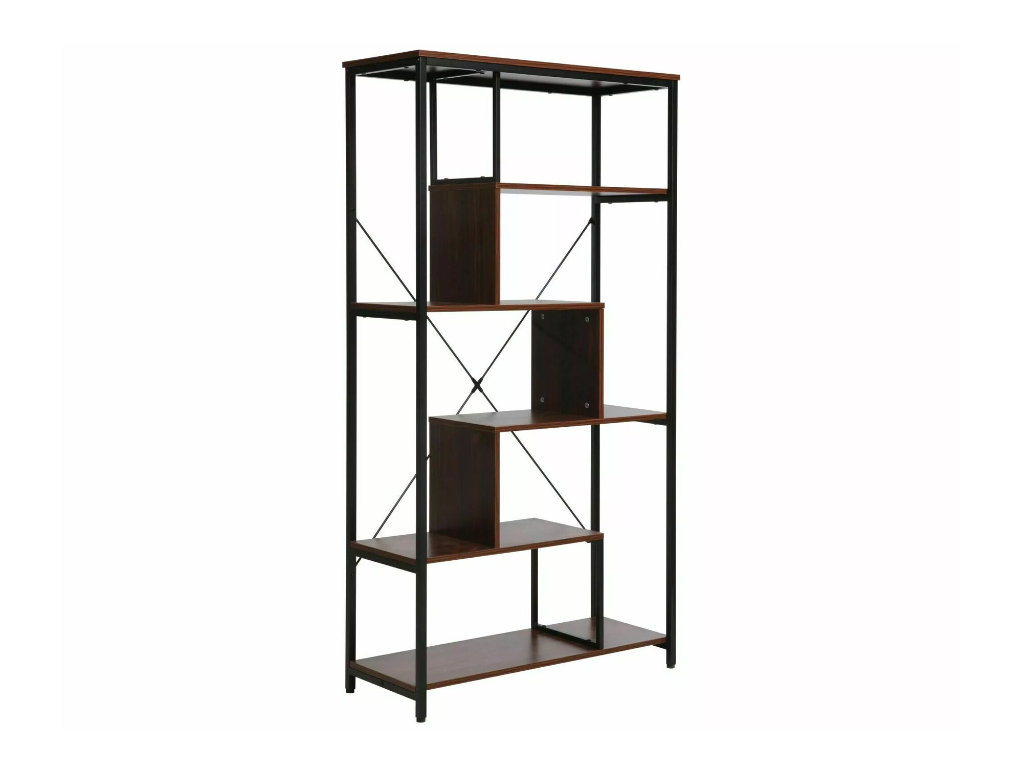 Estante Detroit 234 (Nogueira + Preto)