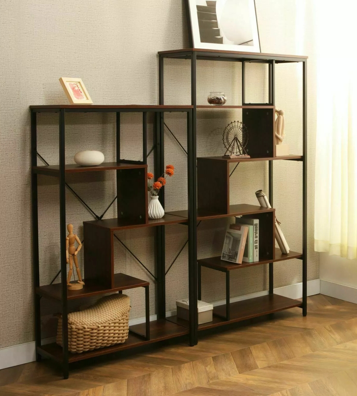 Estante Detroit 234 (Nogueira + Preto)