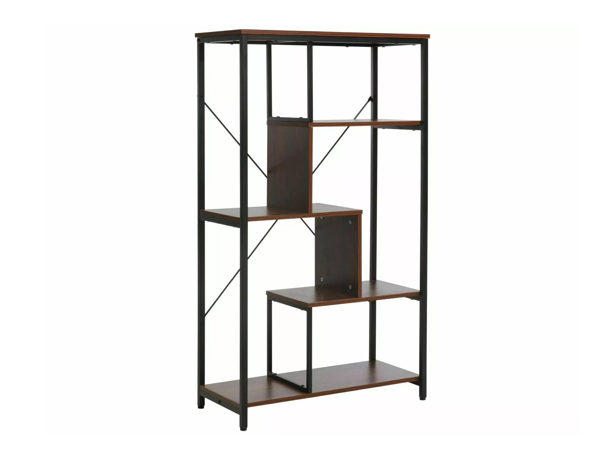 Estante Detroit 235 (Nogueira + Preto)