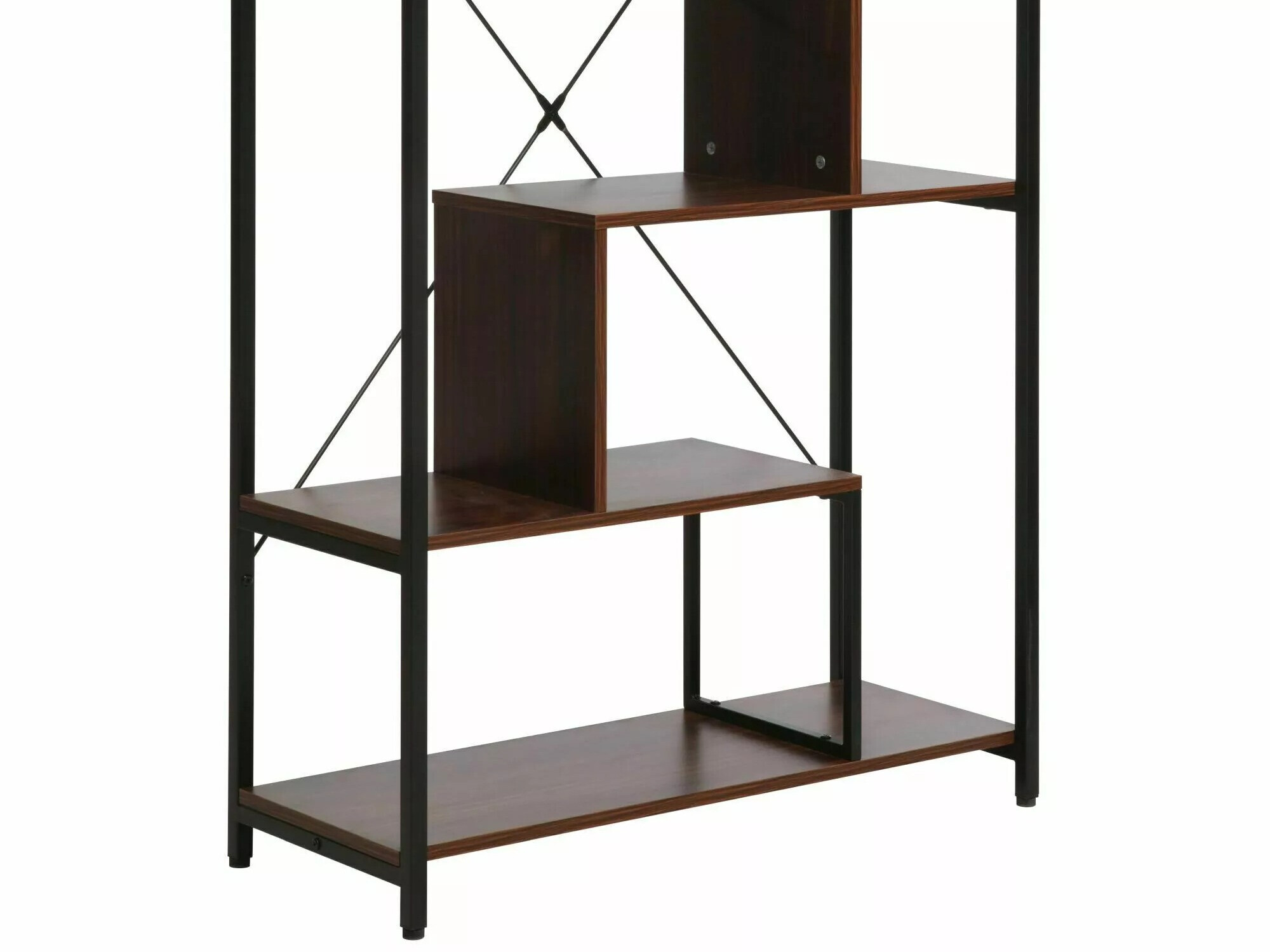 Estante Detroit 235 (Nogueira + Preto)