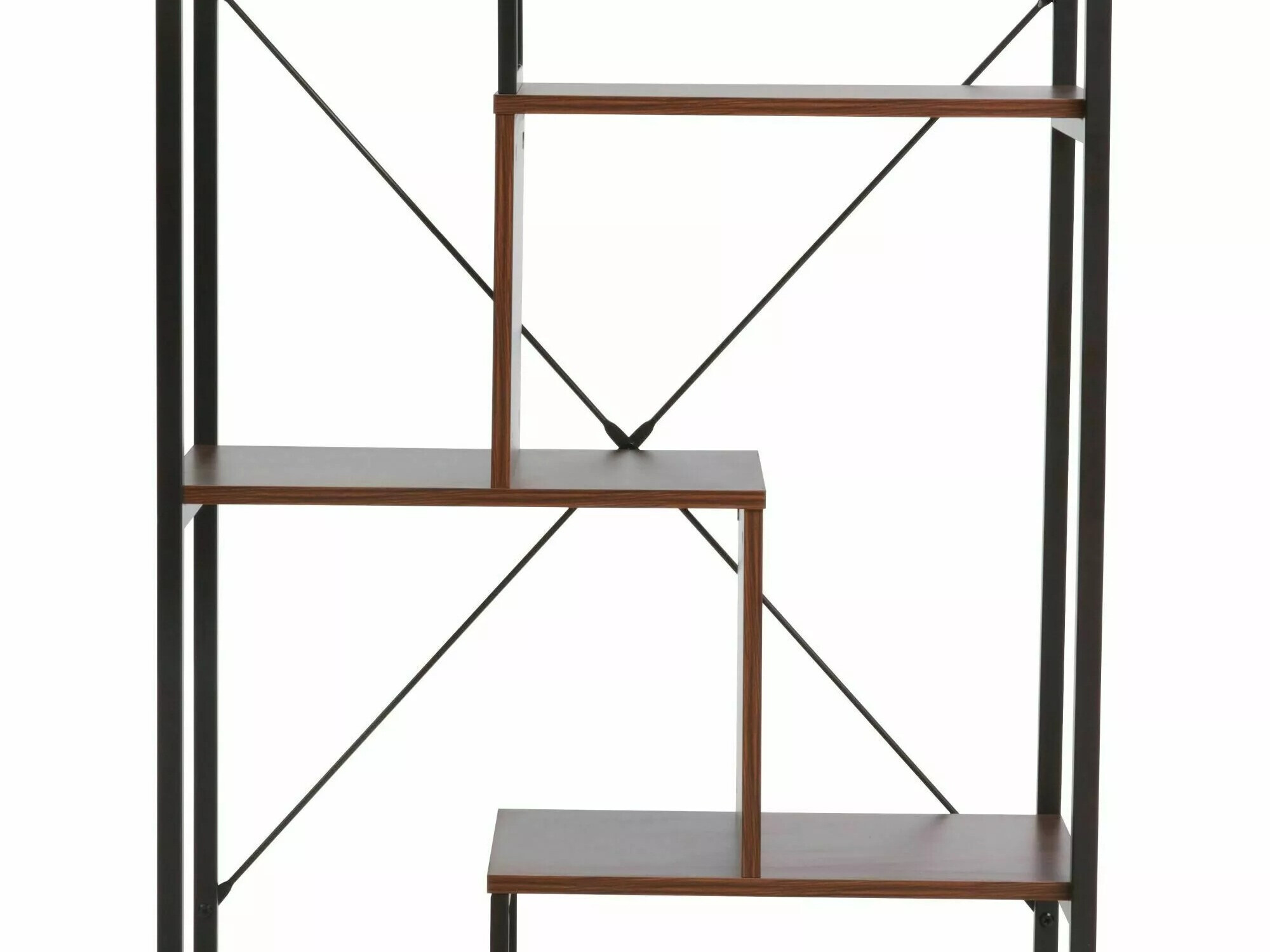 Estante Detroit 235 (Nogueira + Preto)