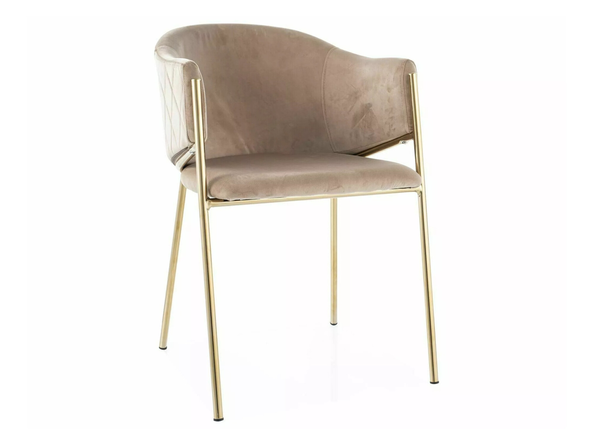 Cadeira Detroit 329 (Bege + Dourado)