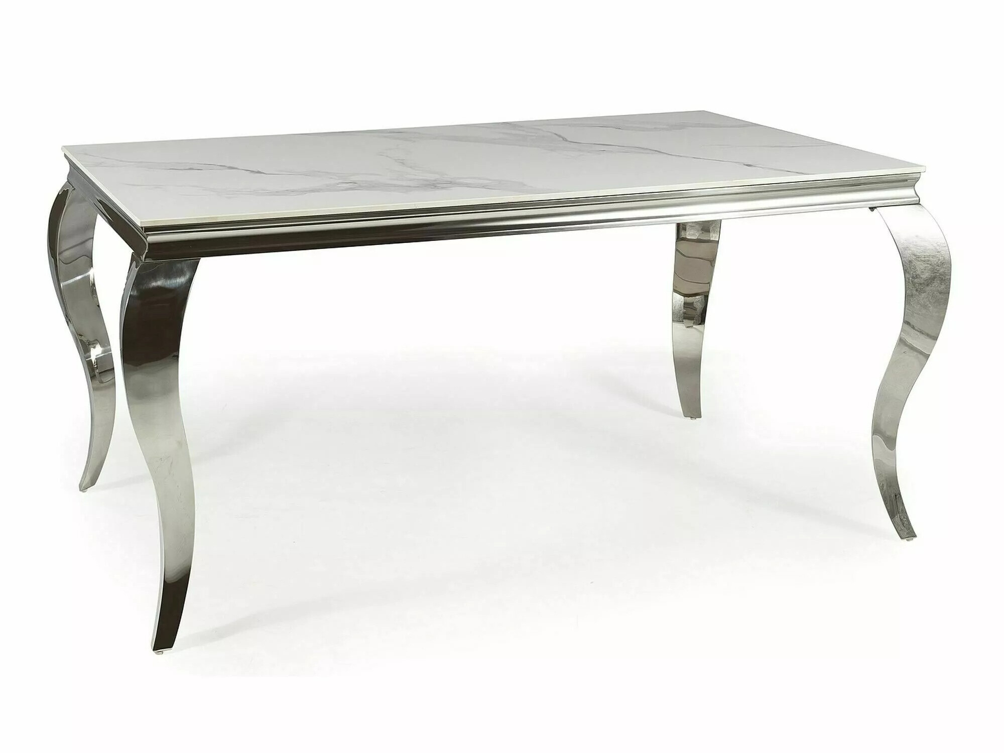 Mesa Detroit 325 (Prateado + Marmore branco)