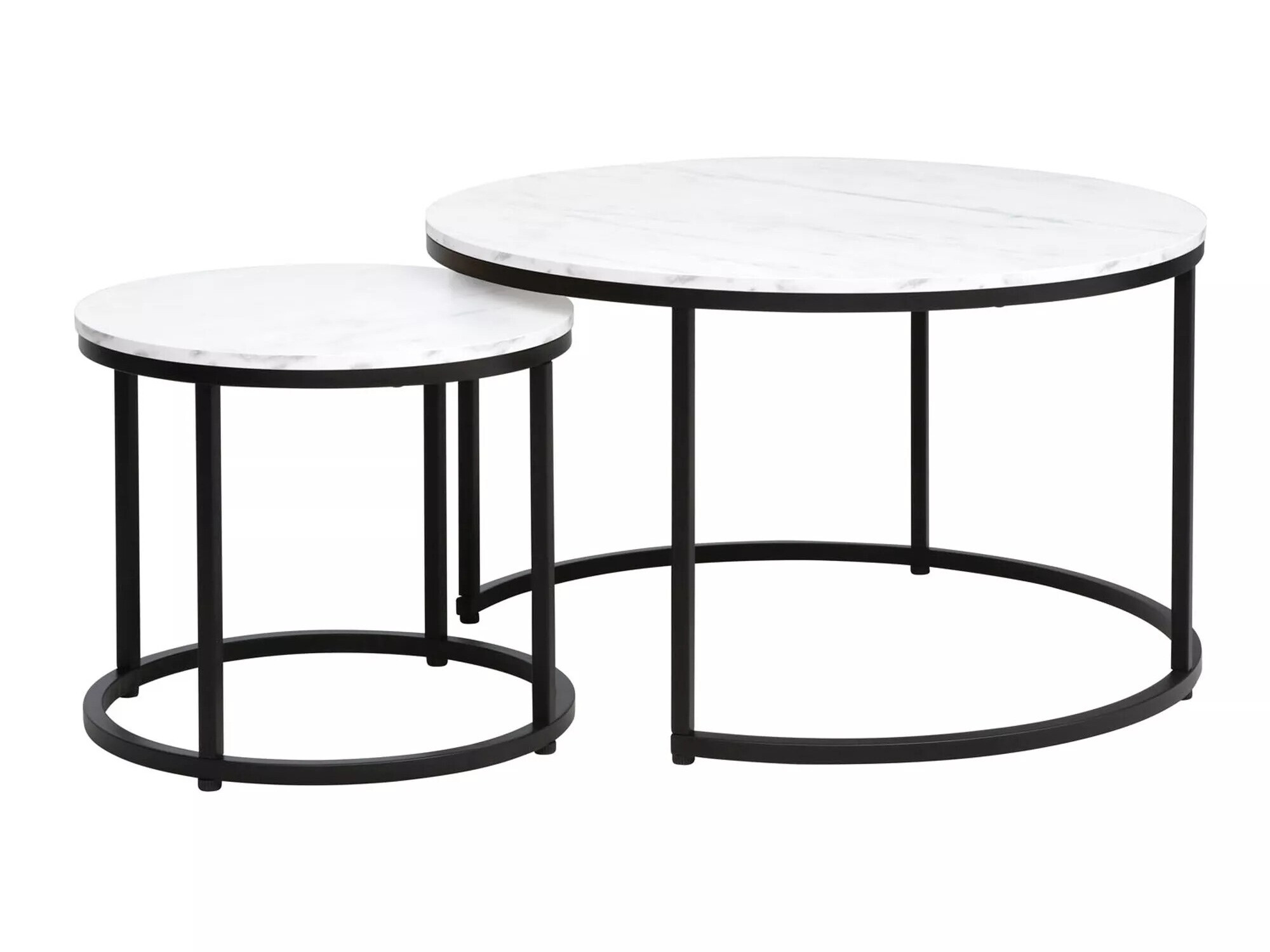 Conjunto de mesa de centro Detroit 397 (Marmore branco)