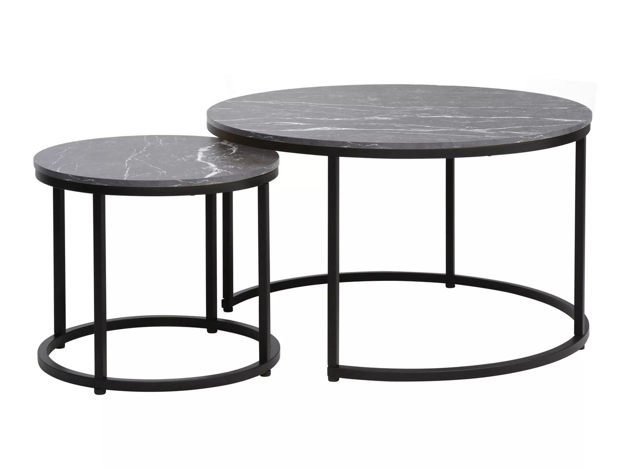 Conjunto de mesa de centro Detroit 397 (Mármore preto)