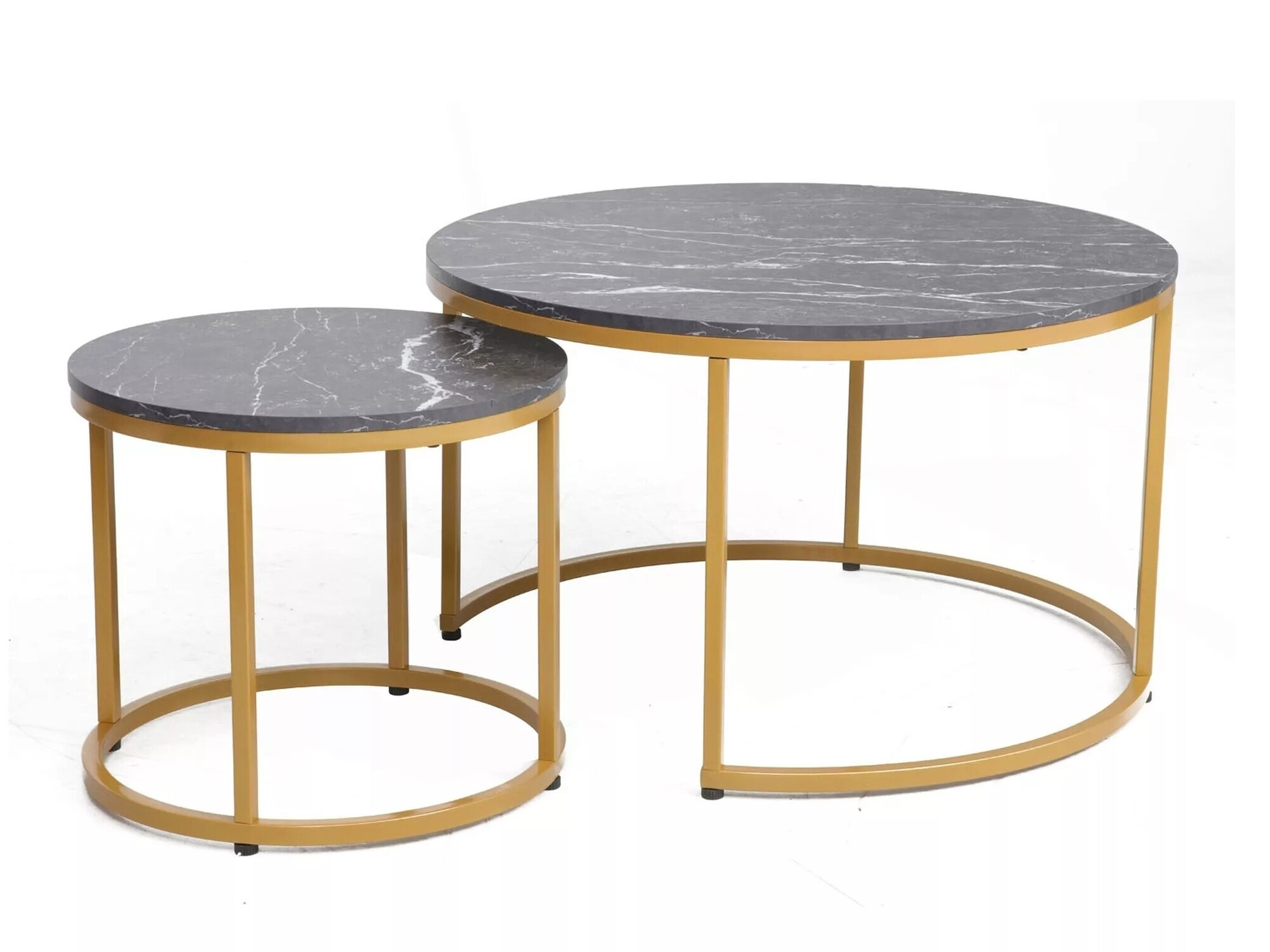 Conjunto de mesas de centro Detroit 397 (Mármore preto)