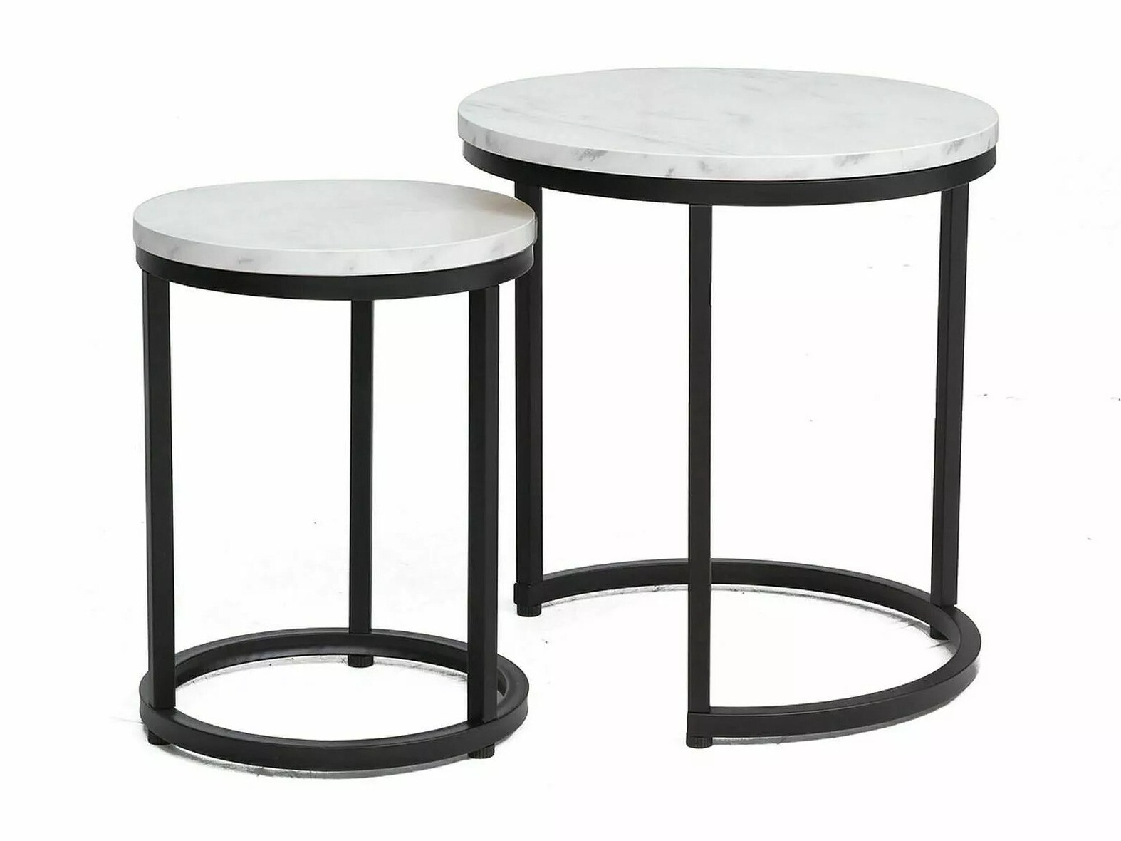 Conjunto de mesas de centro Detroit 398 (Marmore branco)