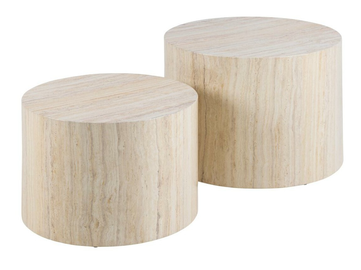 Conjunto de mesas de centro Norsica 800 (Bege)