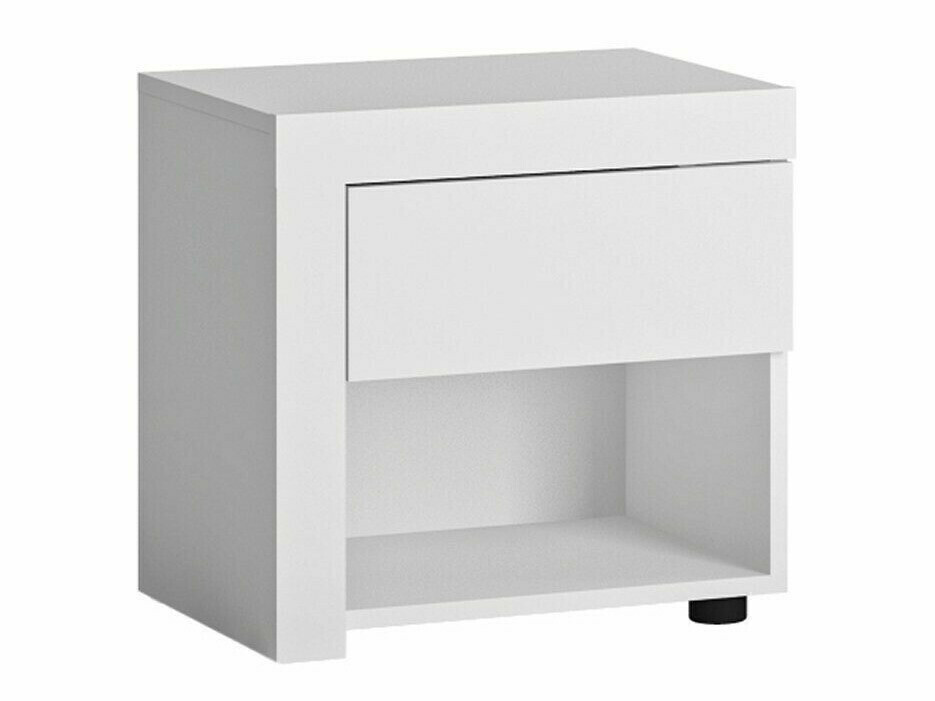 Mesa de cabeceira Feldeli 113 (Branco + Branco brilhante)