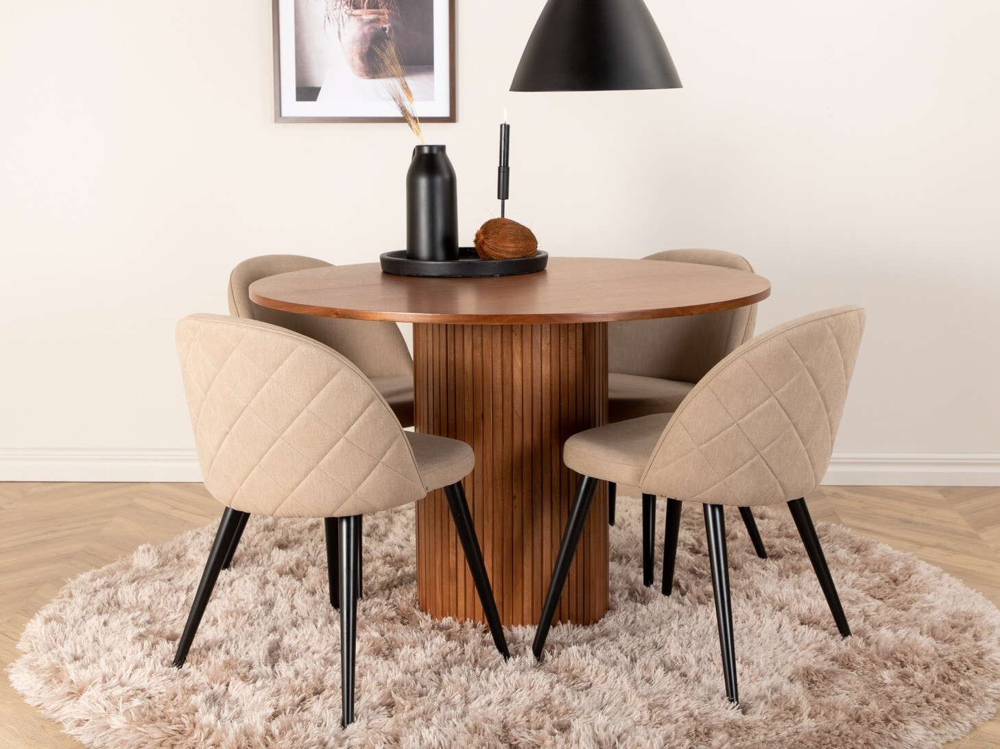 Conjunto para refeições Dallas 3071 (Bege + Preto)