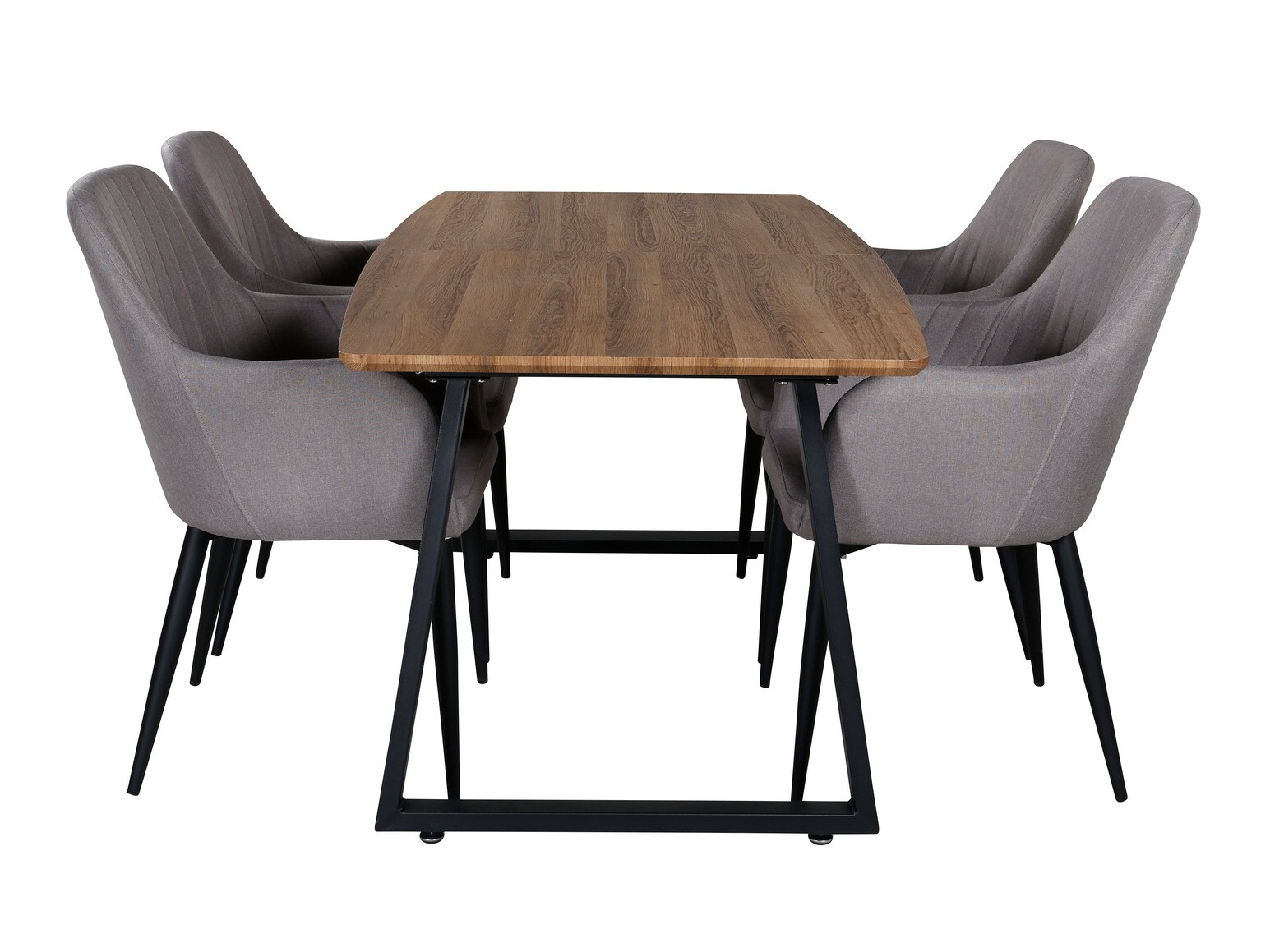 Conjunto para refeições Dallas 326 (Cinzento + Preto)