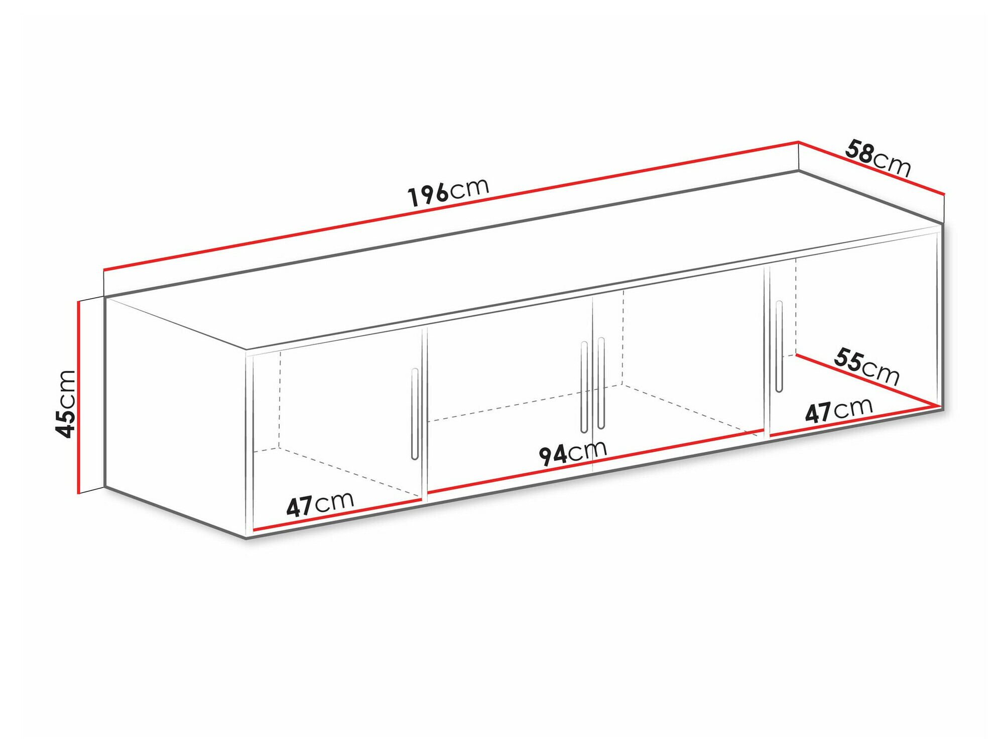 Aparador Dortivu 146 (Carvalho wellington)