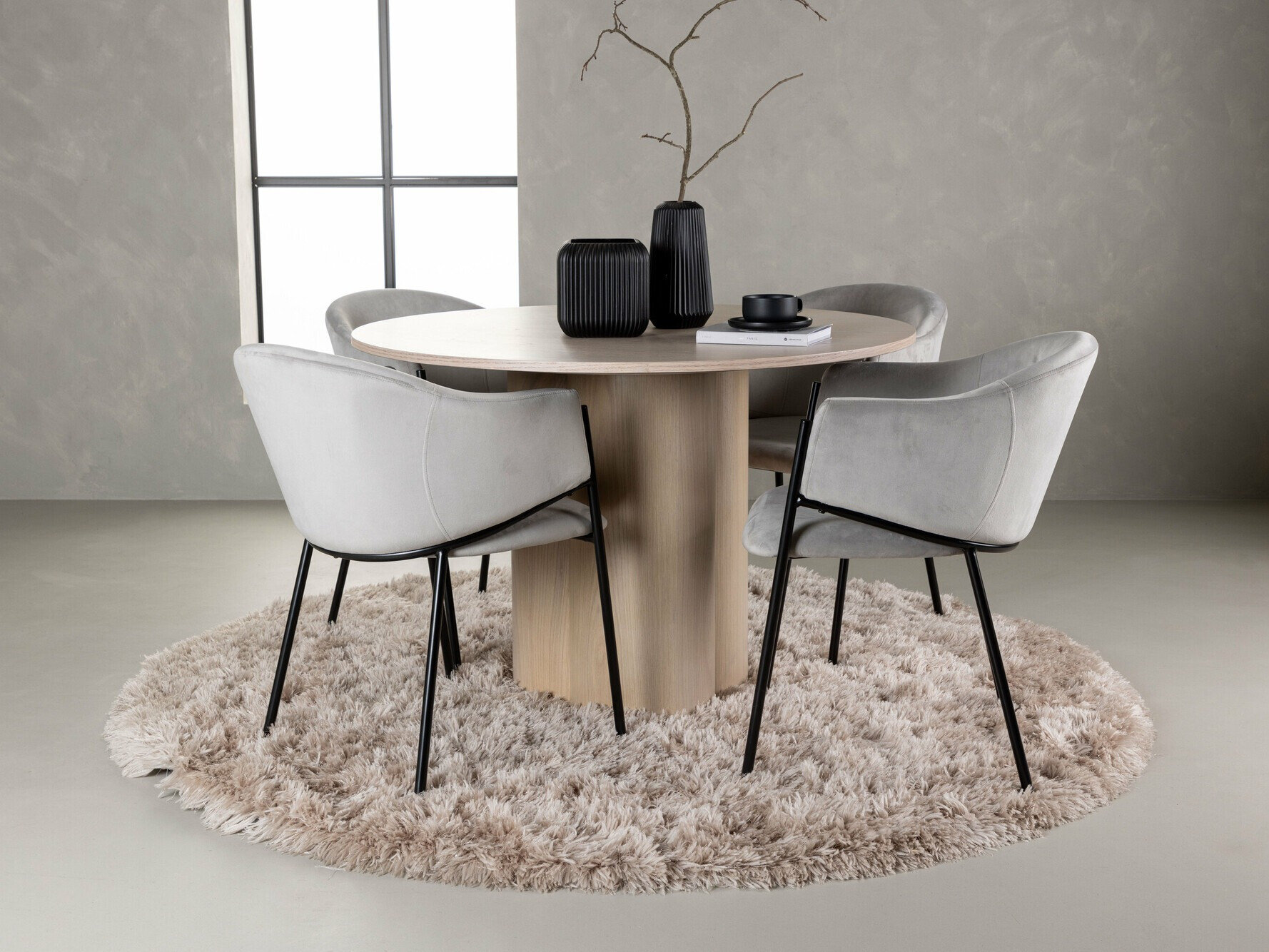 Conjunto para refeições Dallas 4440 (Madeira clara)