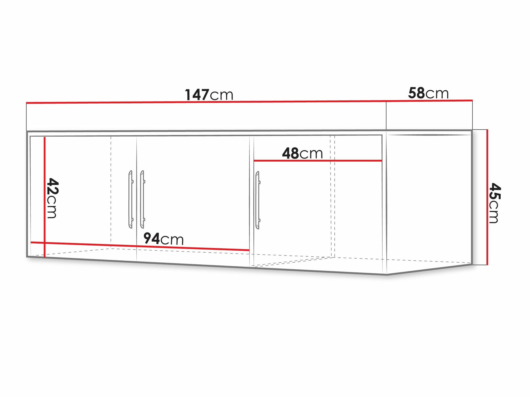 Aparador Dortivu 152 (Carvalho wellington)