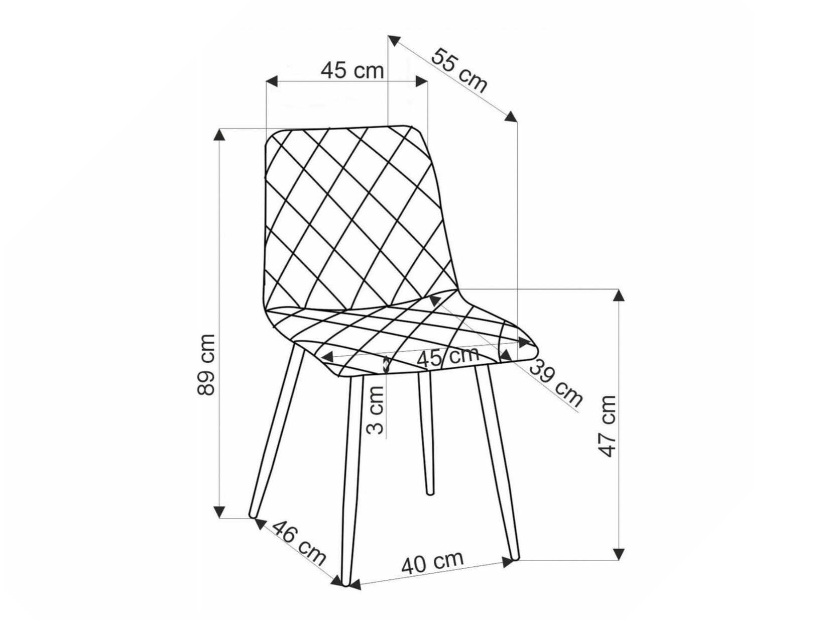 Cadeira Houston 1731 (Cinzento + Preto)