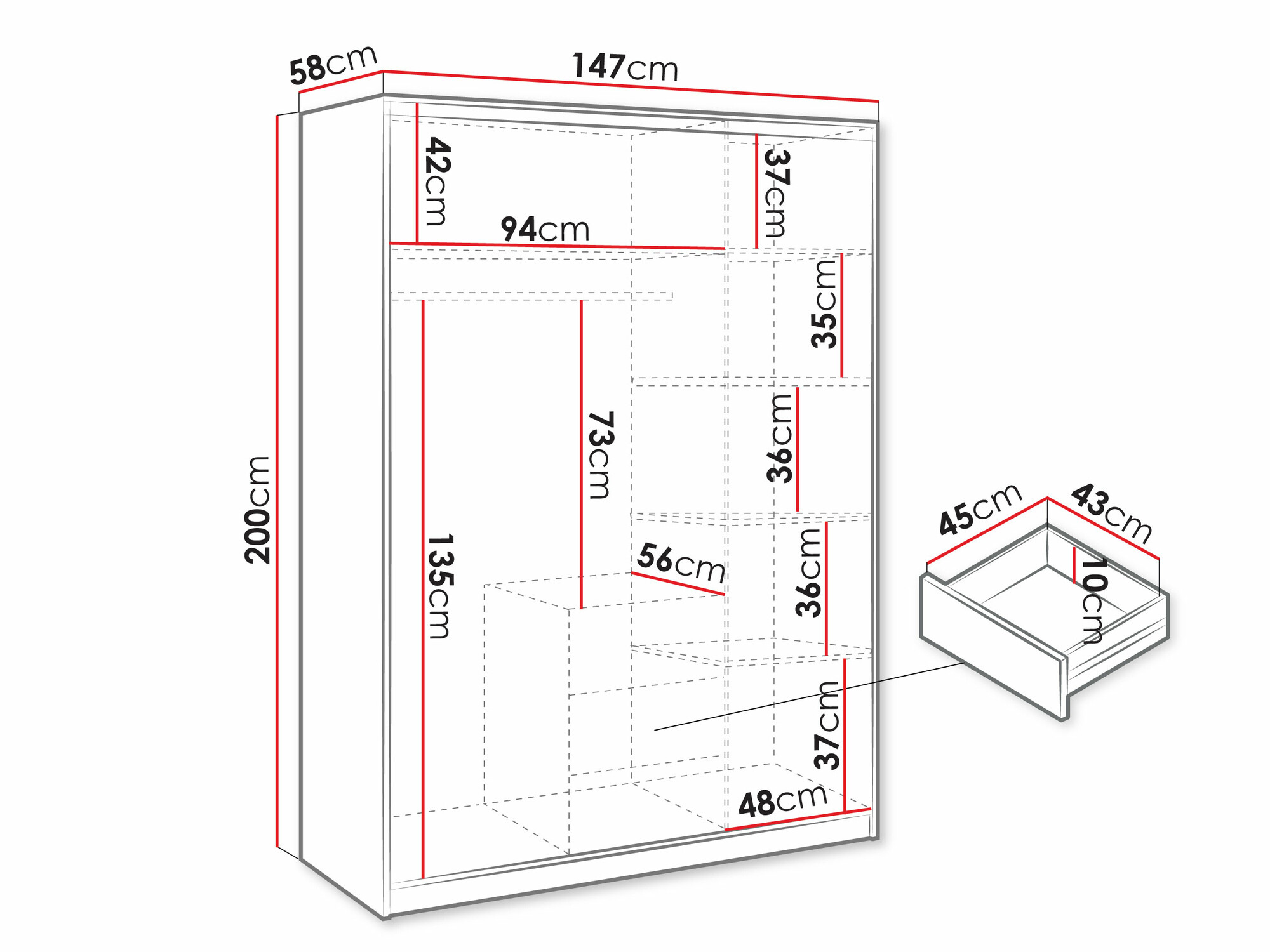 Roupeiro Dortivu 153 (Carvalho sonoma)