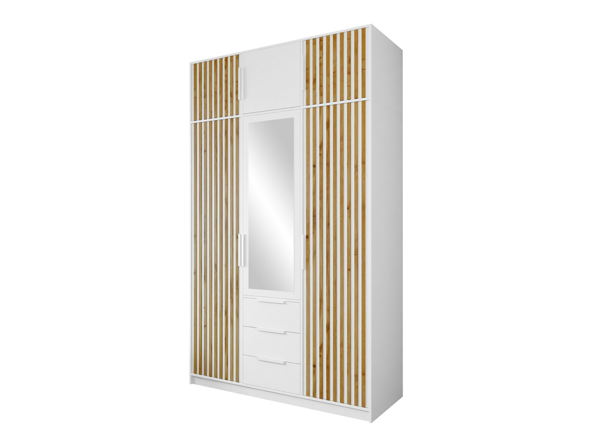 Roupeiro Collis I (Branco + Carvalho wotan)