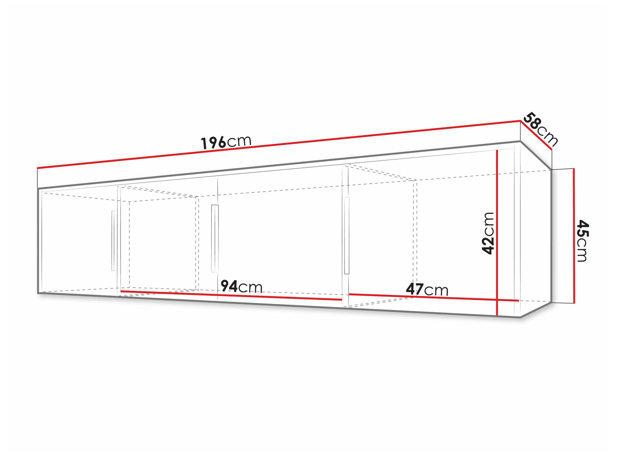 Aparador Collis II (Branco + Carvalho wotan)