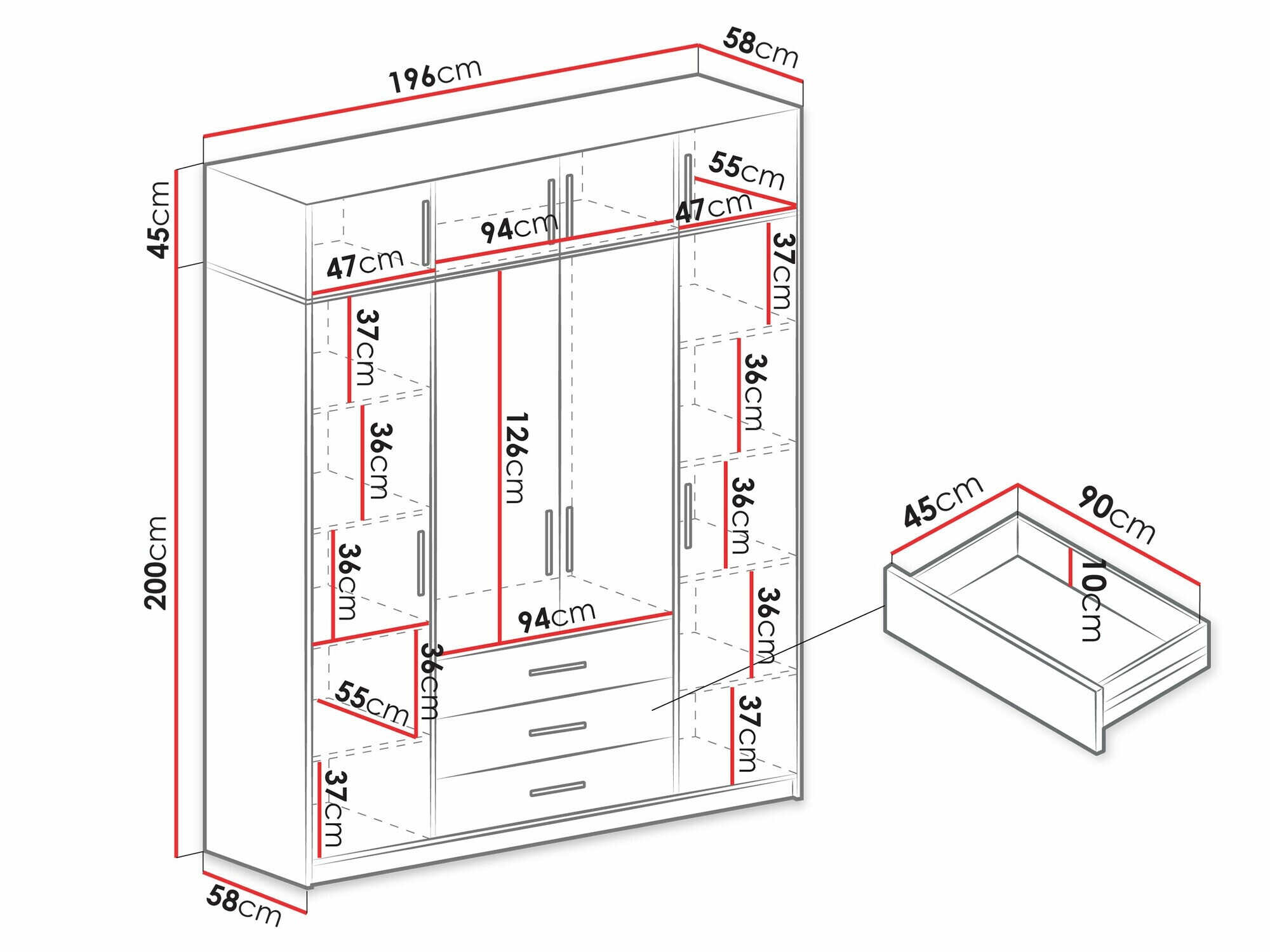 Roupeiro Dortivu 147 (Carvalho wellington)