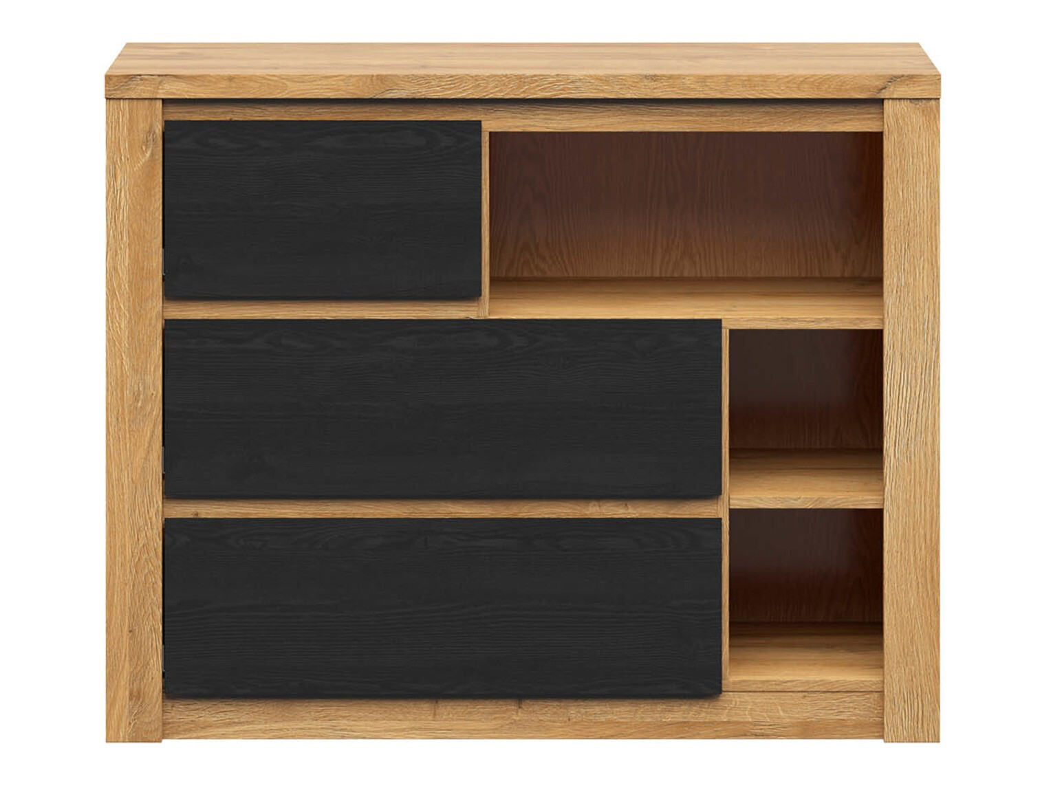 Cómoda Boston 642 (Carvalho + Carvalho preto)