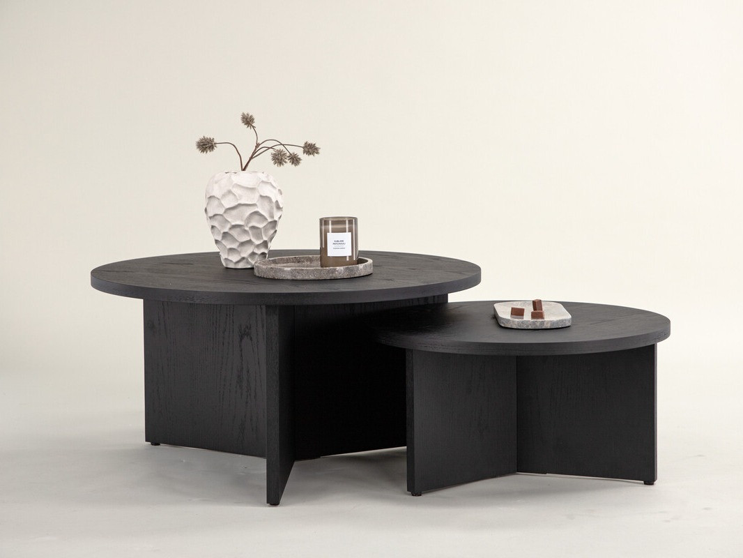 Conjunto de mesa de centro Dallas 4475 (Preto)