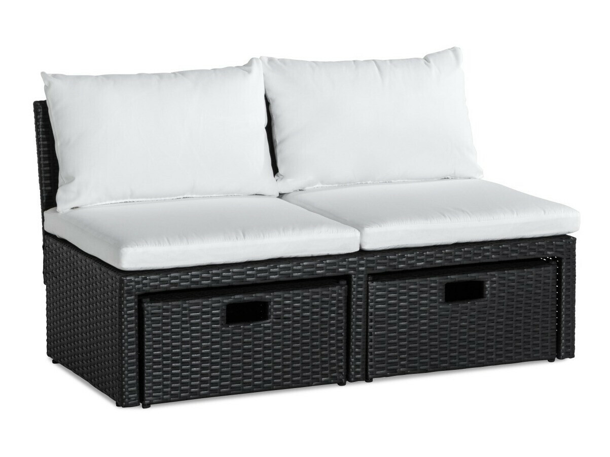 Sofá para o exterior Comfort Garden 1560 (Branco + Preto)