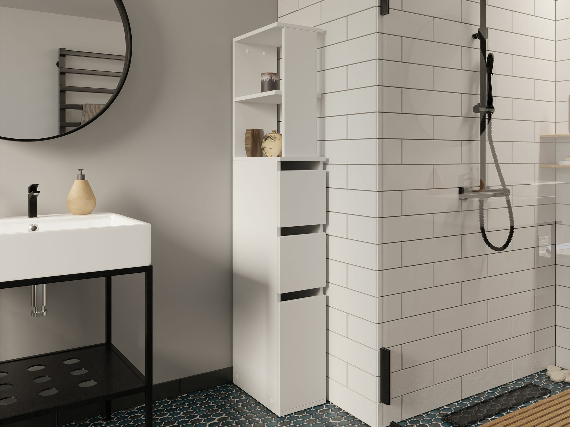 Armário colocado para casa de banho Comfivo Ova