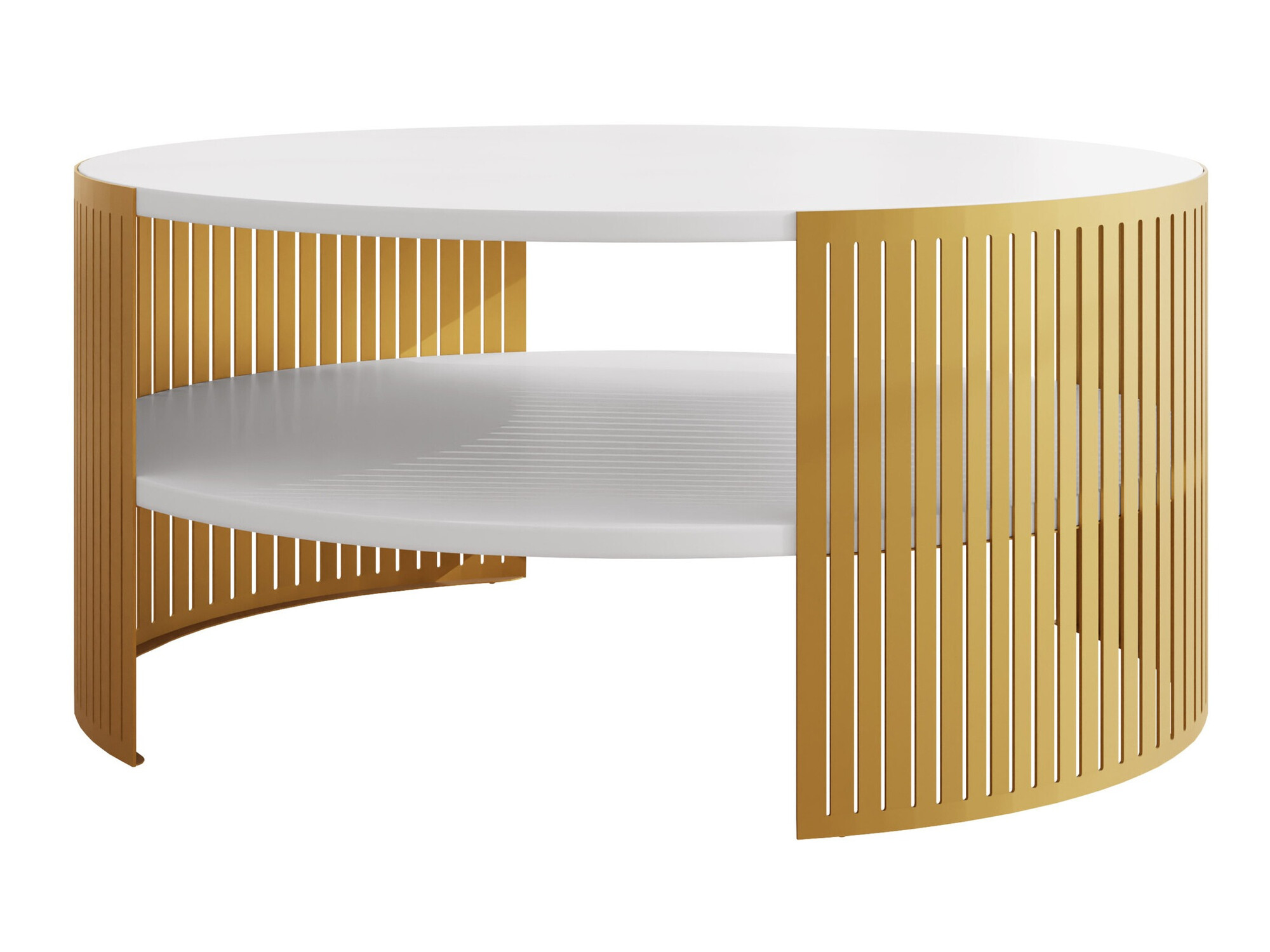 Mesa de centro Civer I (Dourado + Branco)