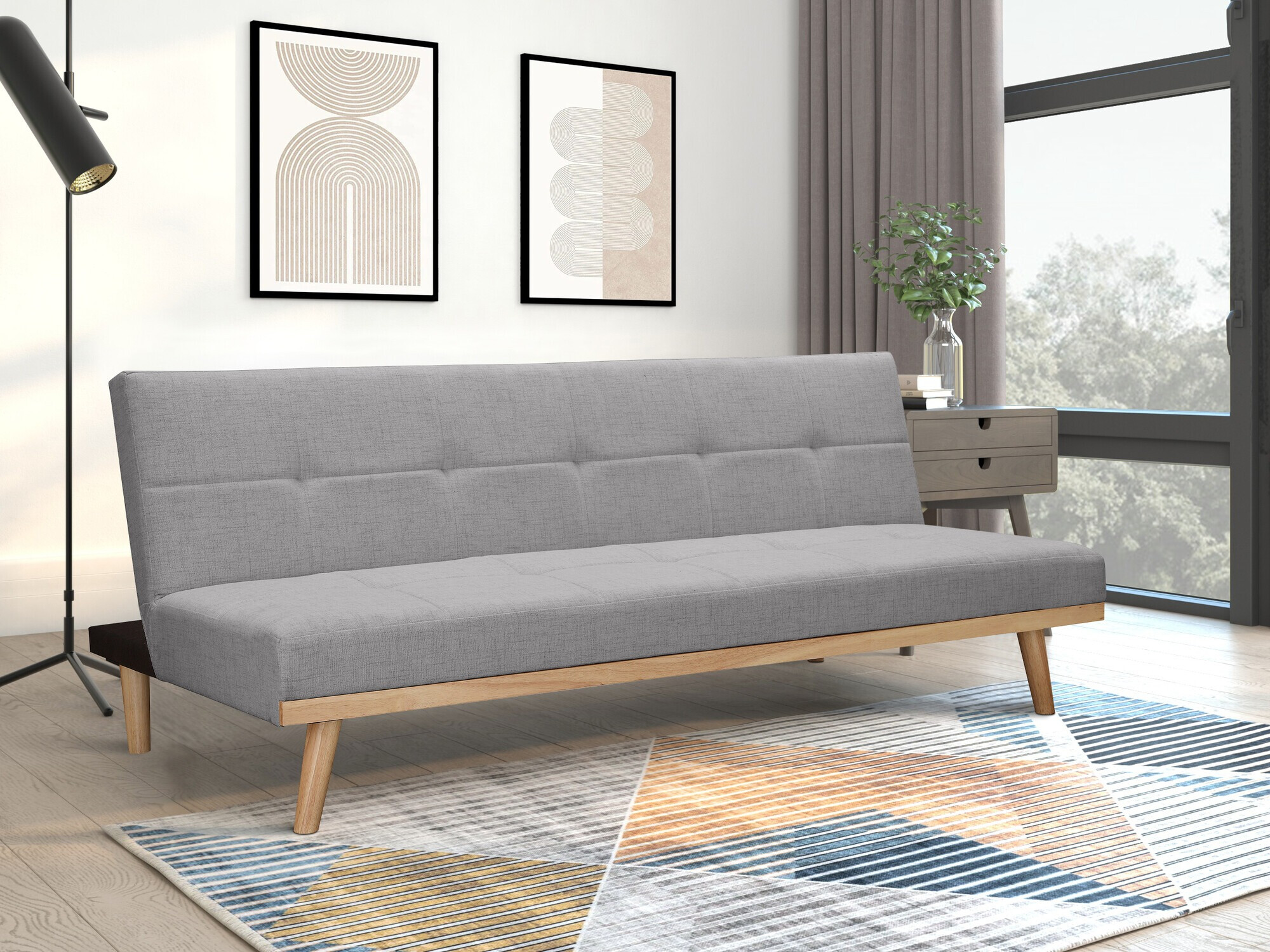 Sofá cama Tulsa 641 (Cinzento)