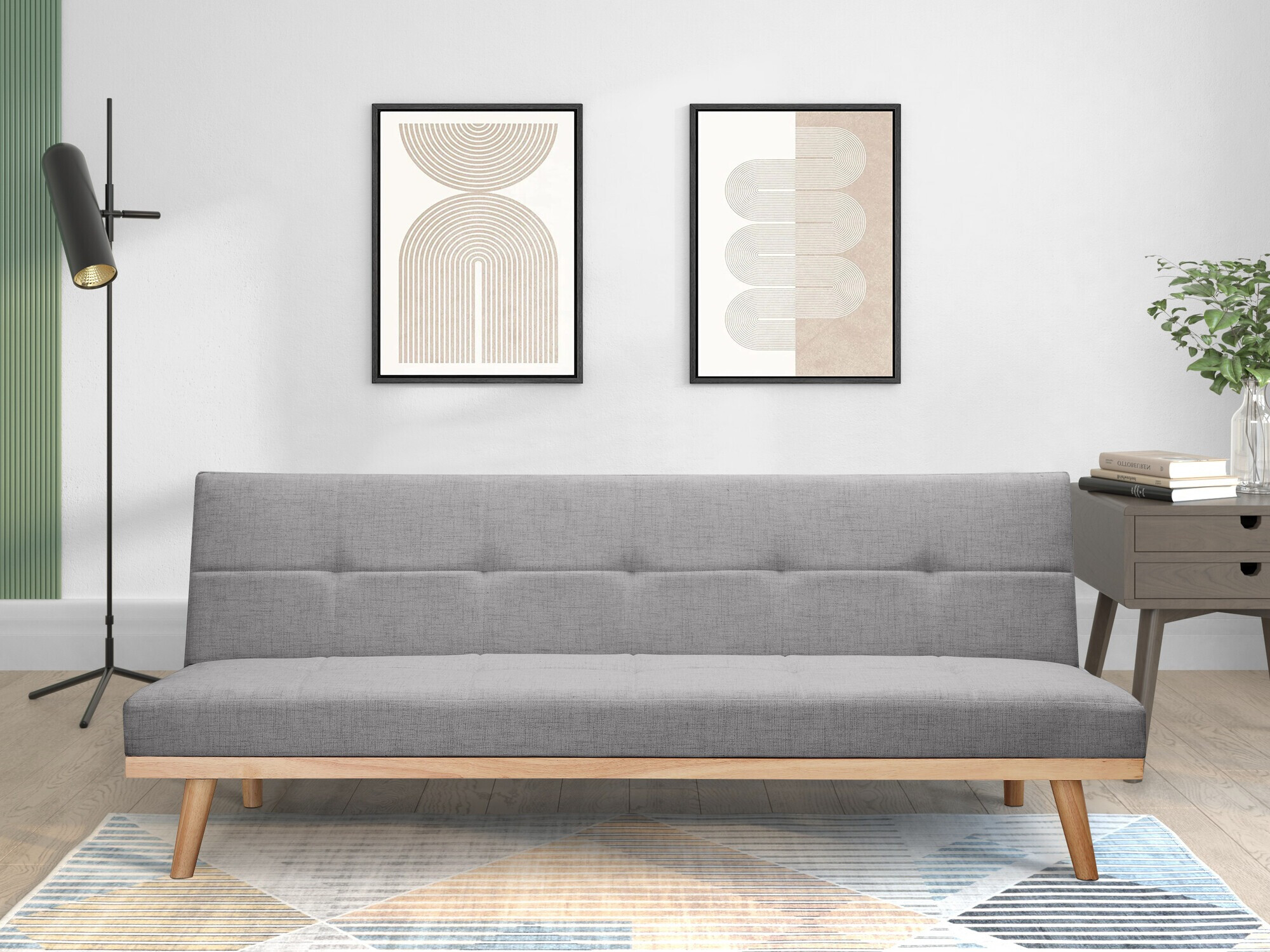 Sofá cama Tulsa 641 (Cinzento)