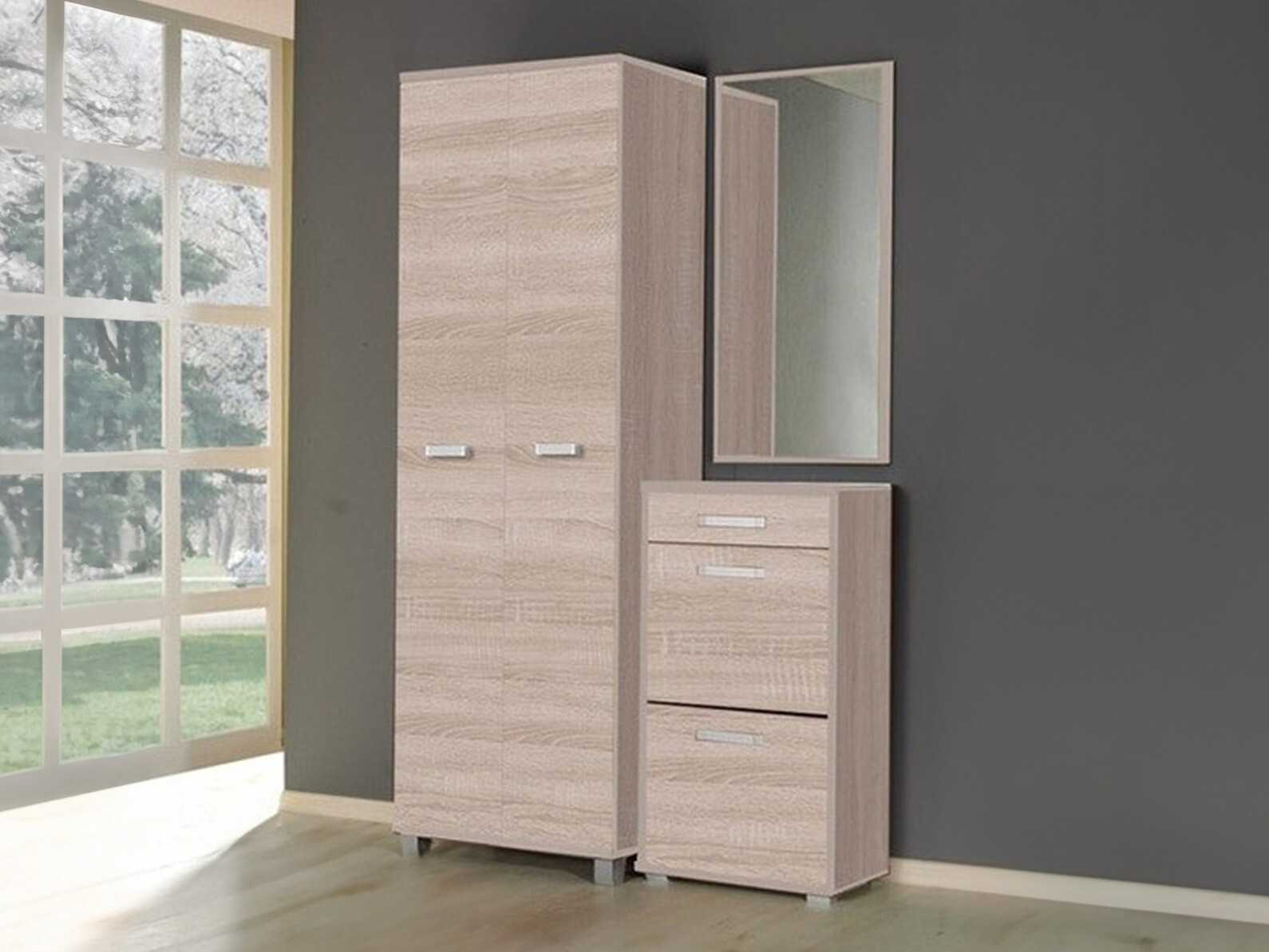 Conjunto para corredor Cirevau 141 (Carvalho sonoma)