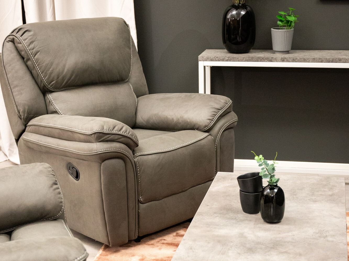 Poltrona reclinável Dallas 4725 (Cinzento)