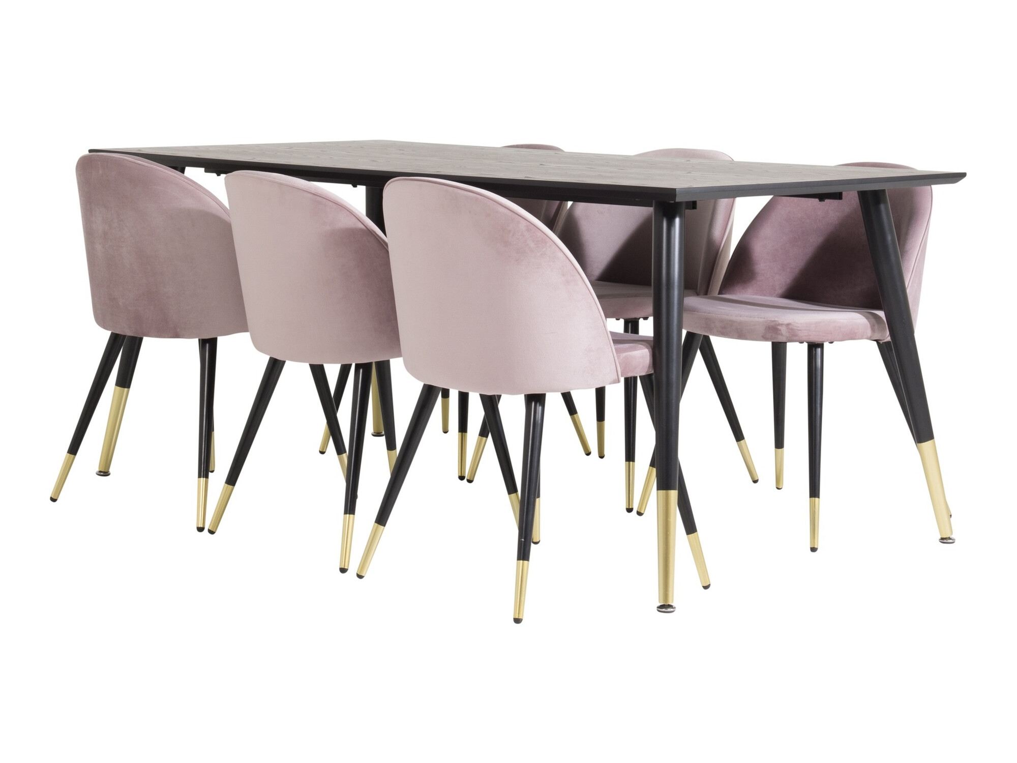 Conjunto para refeições Dallas 346 (Rosa + Preto)