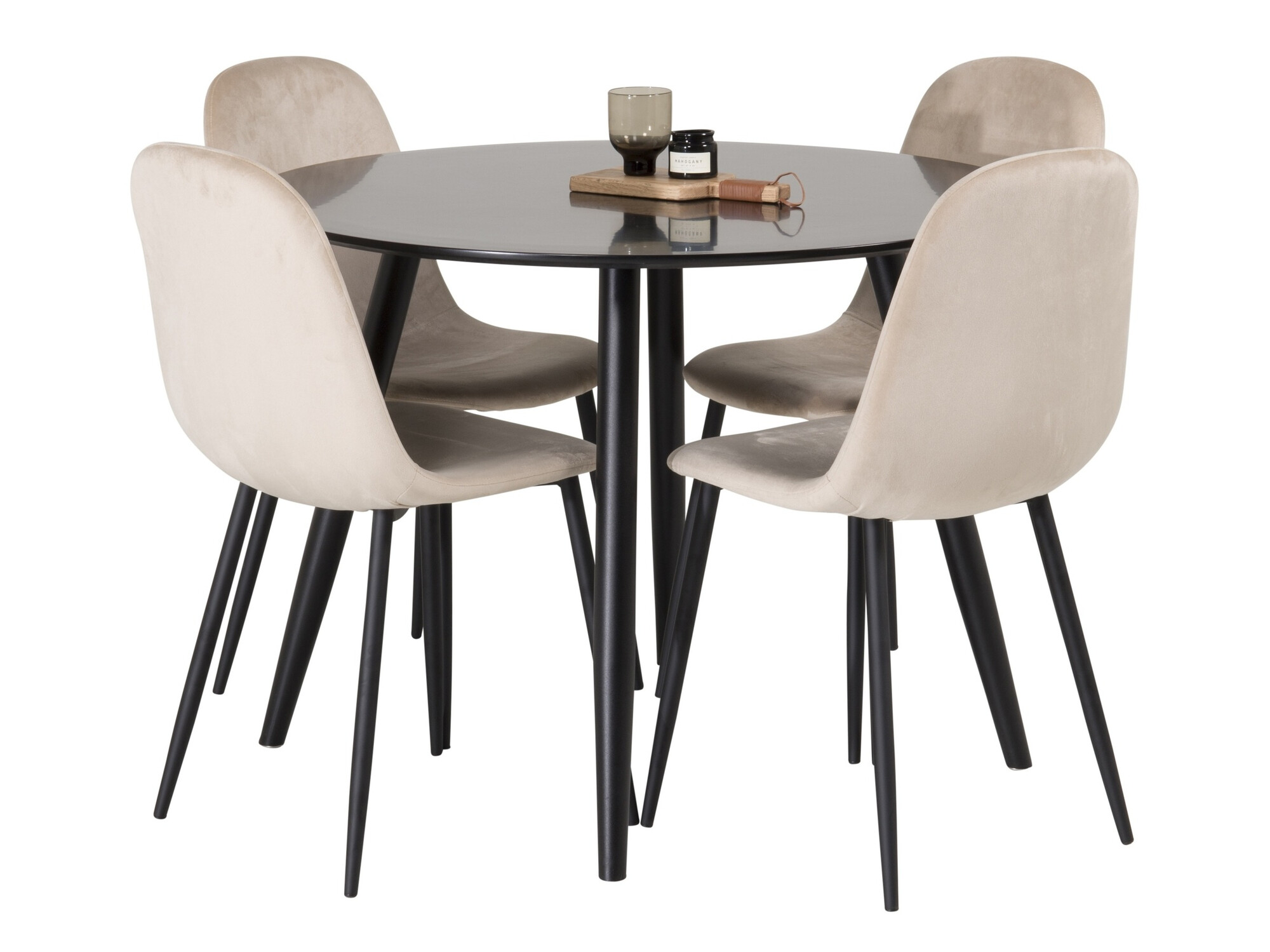 Conjunto para refeições Dallas 348 (Bege + Preto)