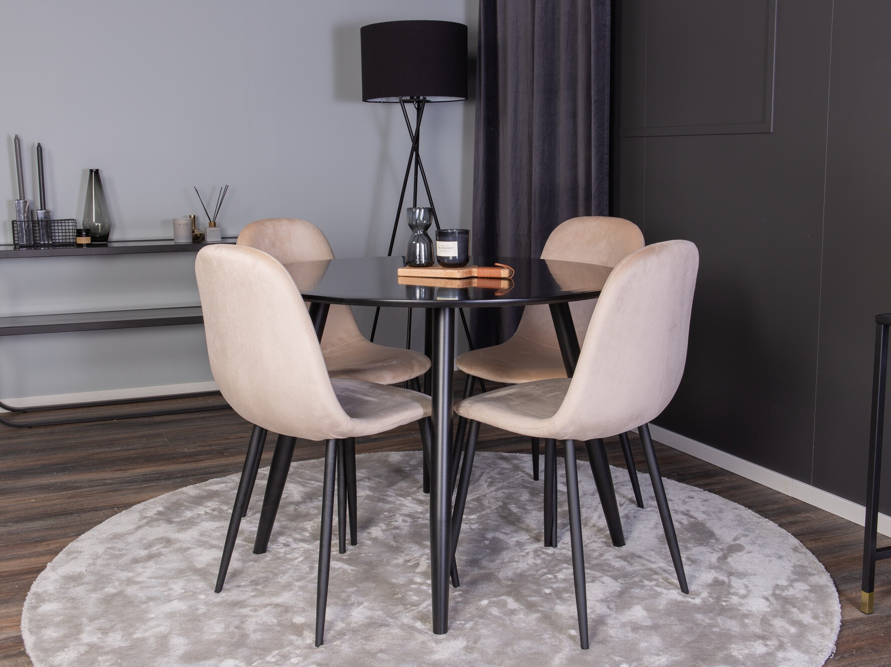 Conjunto para refeições Dallas 348 (Bege + Preto)