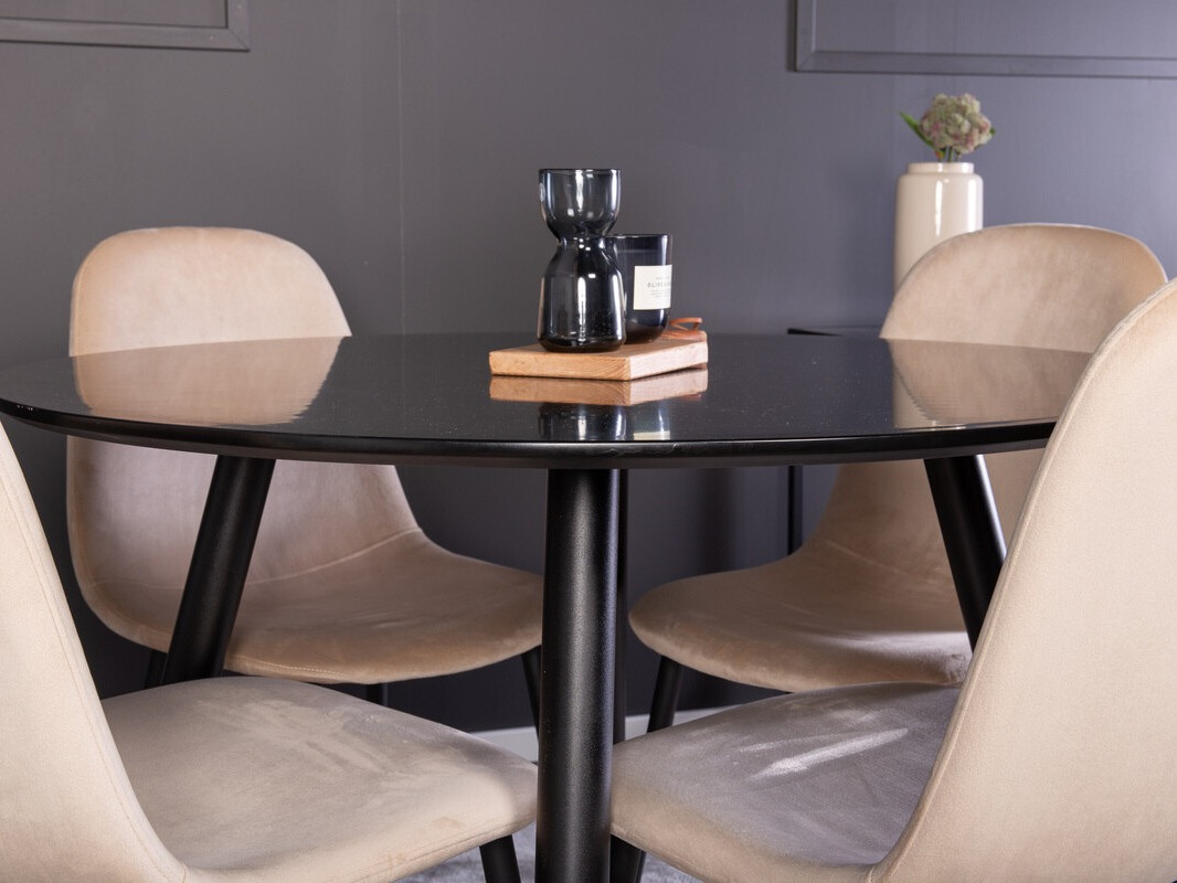 Conjunto para refeições Dallas 348 (Beige + Preto)