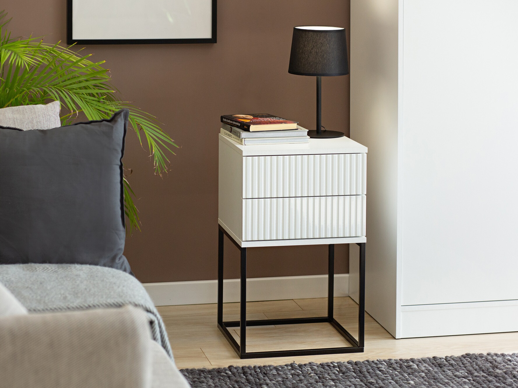 Mesa de cabeceira Bristol 195 (Branco)