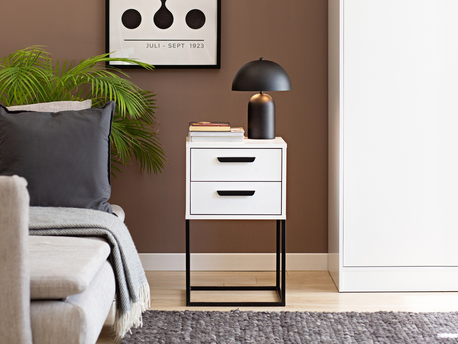 Mesa de cabeceira Bristol 196 (Branco)