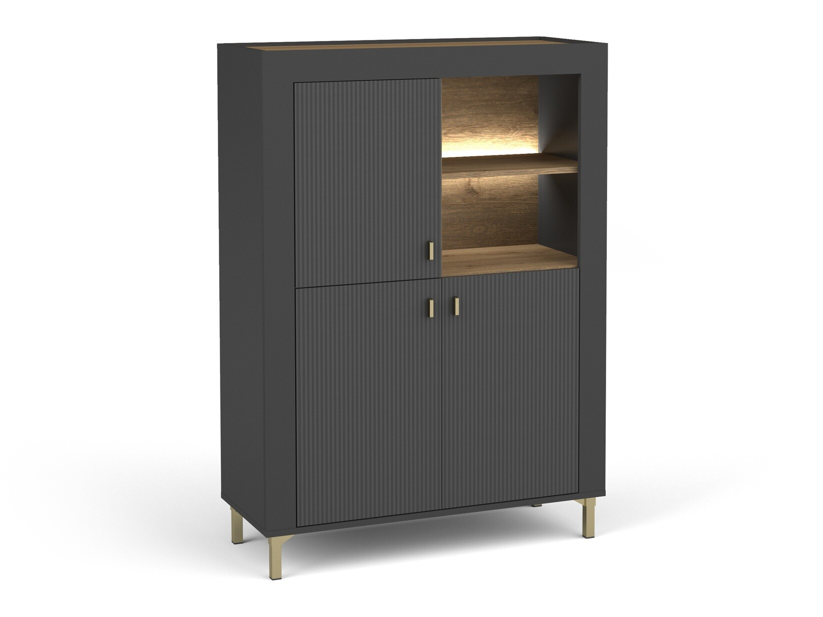 Estante Mormavu 105 (Preto matte)