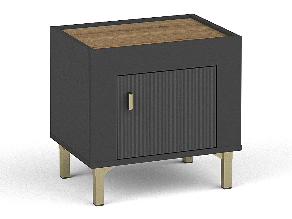 Mesa de cabeceira Mormavu 109 (Preto matte)