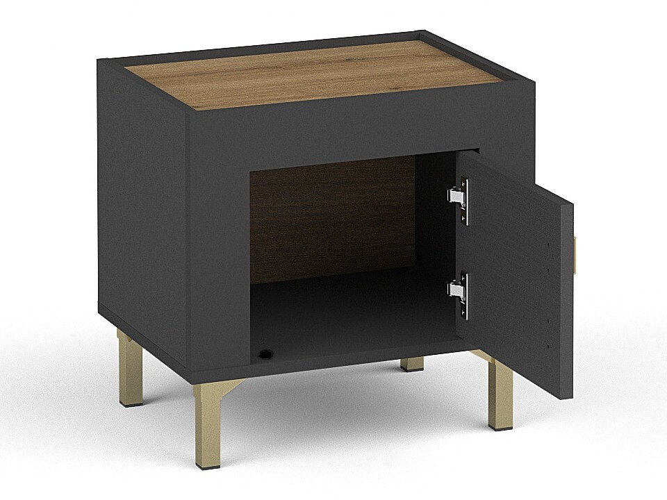 Mesa de cabeceira Mormavu 109 (Preto matte)