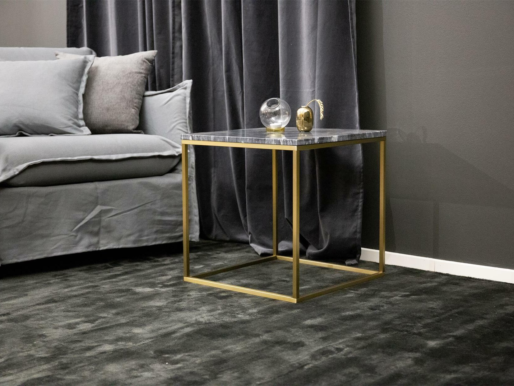 Mesa de centro Dallas 178 (Mármore preto + Latão)