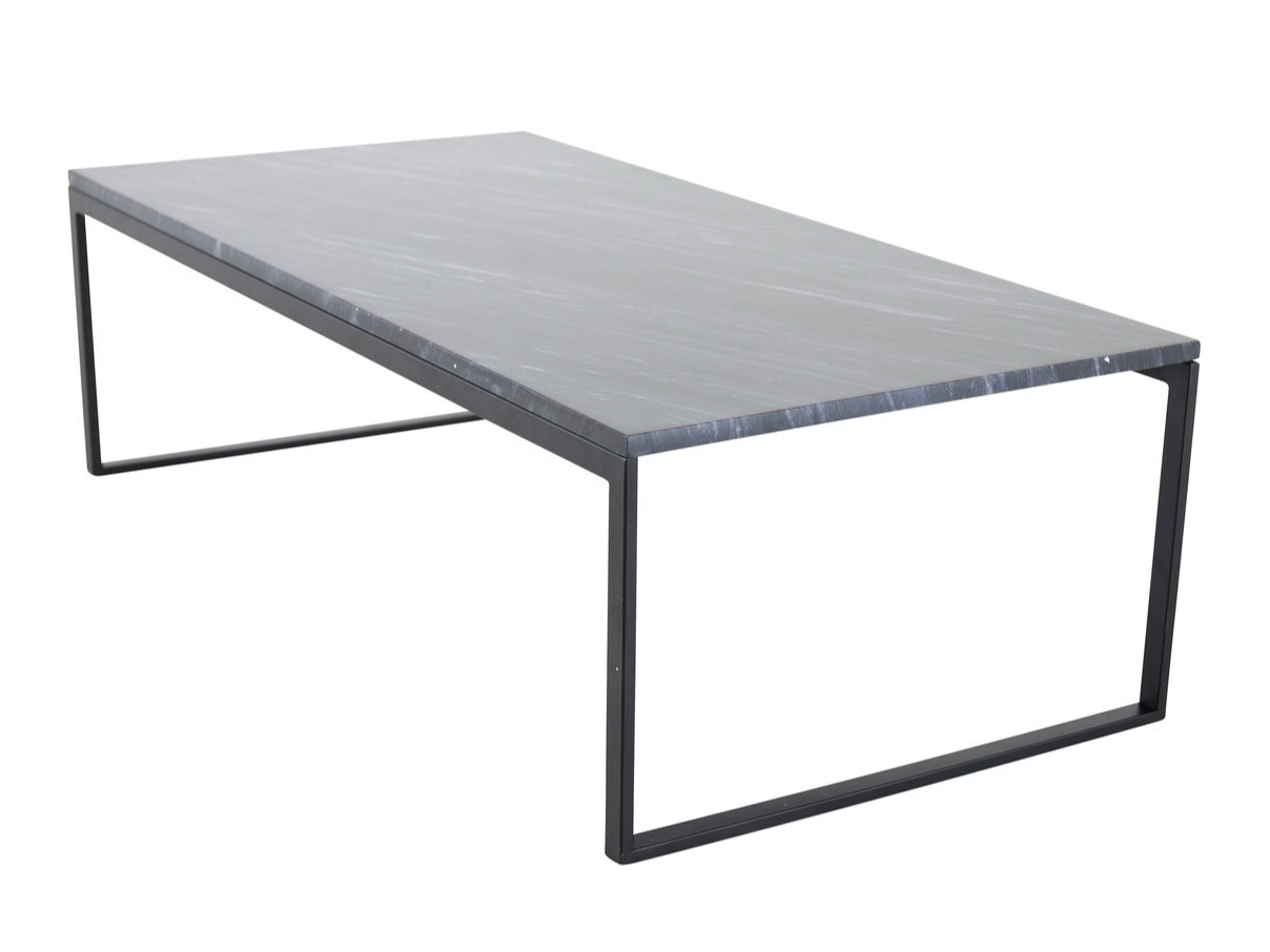 Mesa de centro Dallas 179 (Cinzento mármore + Preto)