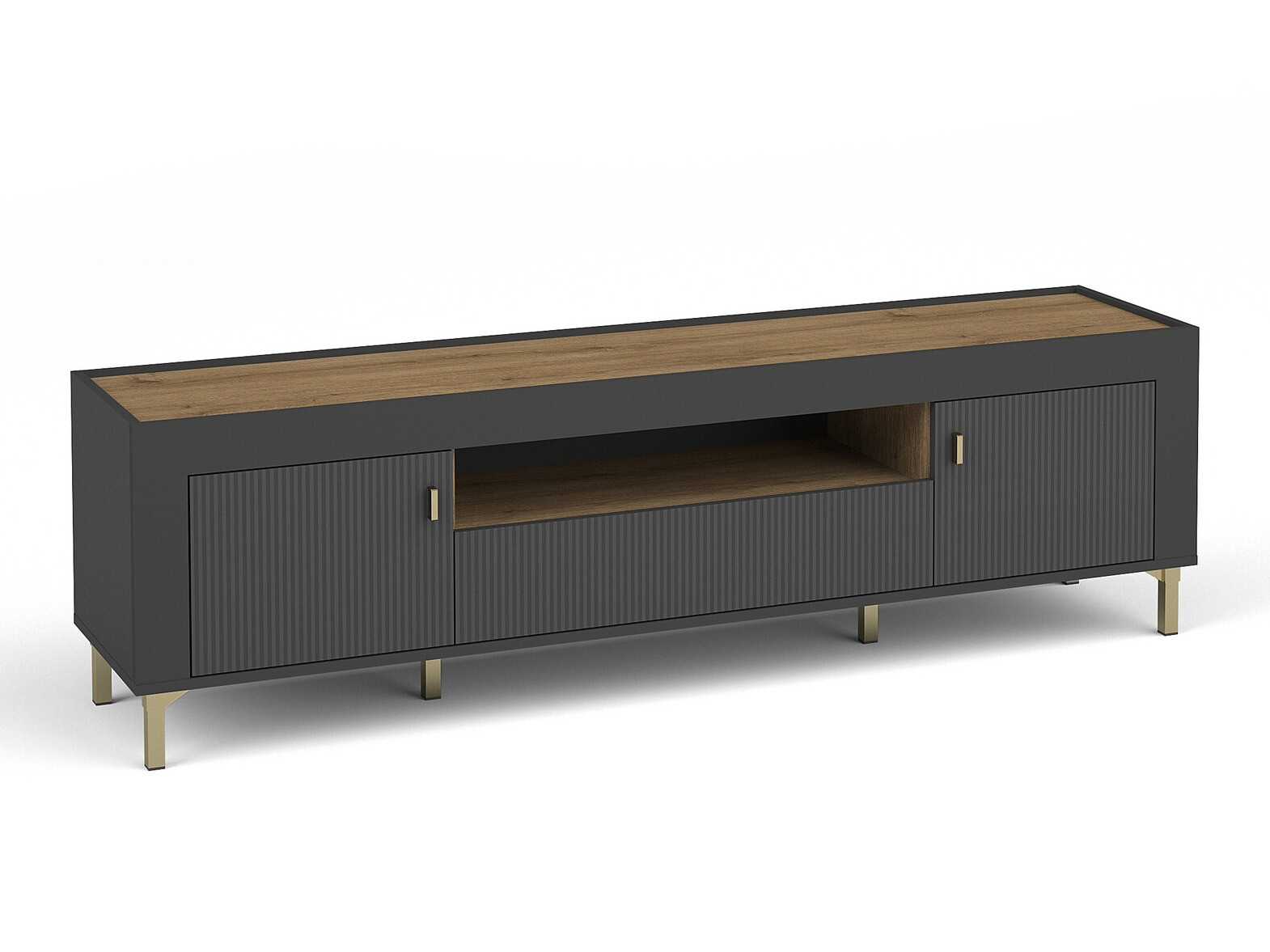 Móvel de TV Mormavu 106 (Preto mate)